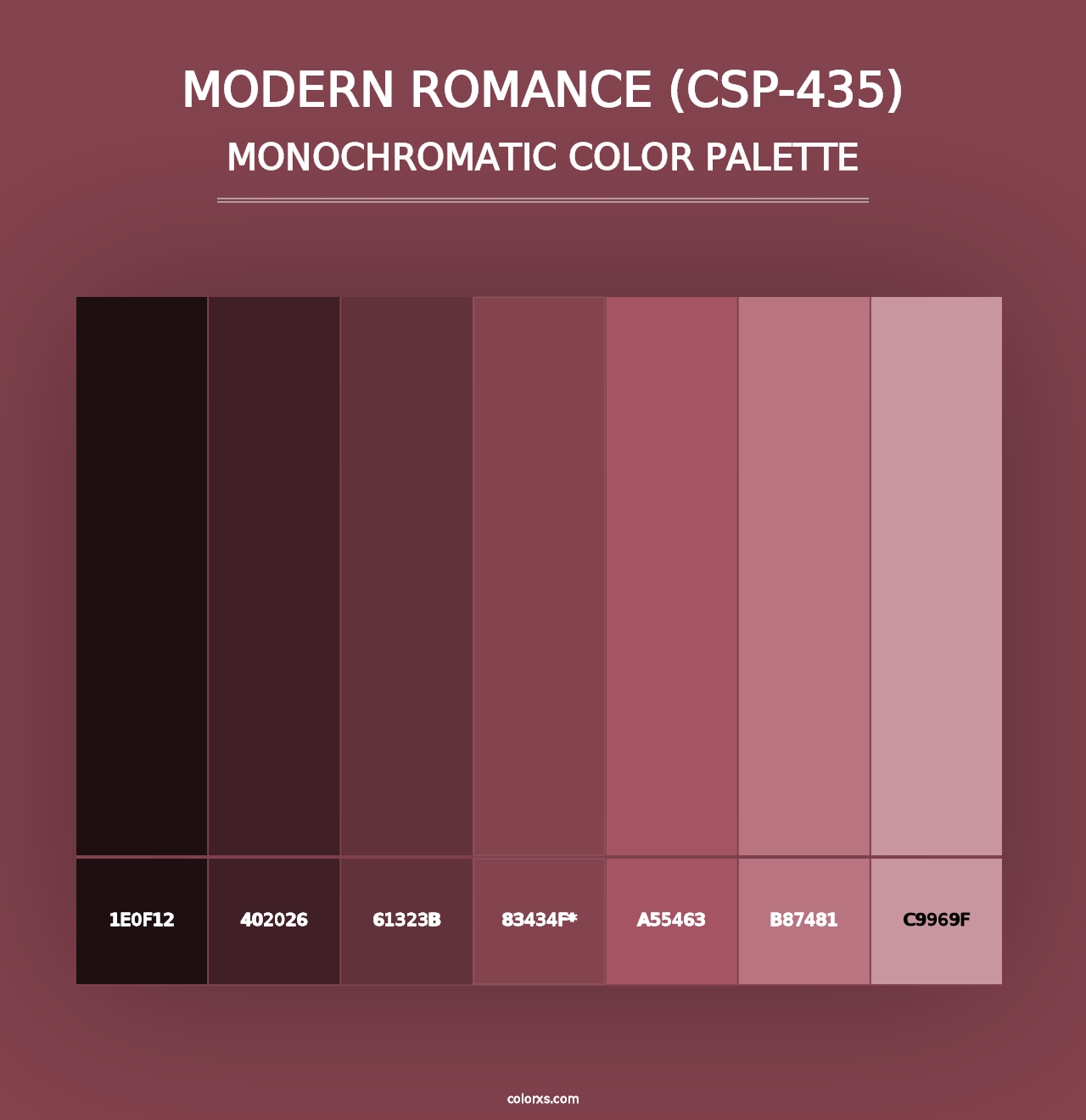 Modern Romance (CSP-435) - Monochromatic Color Palette