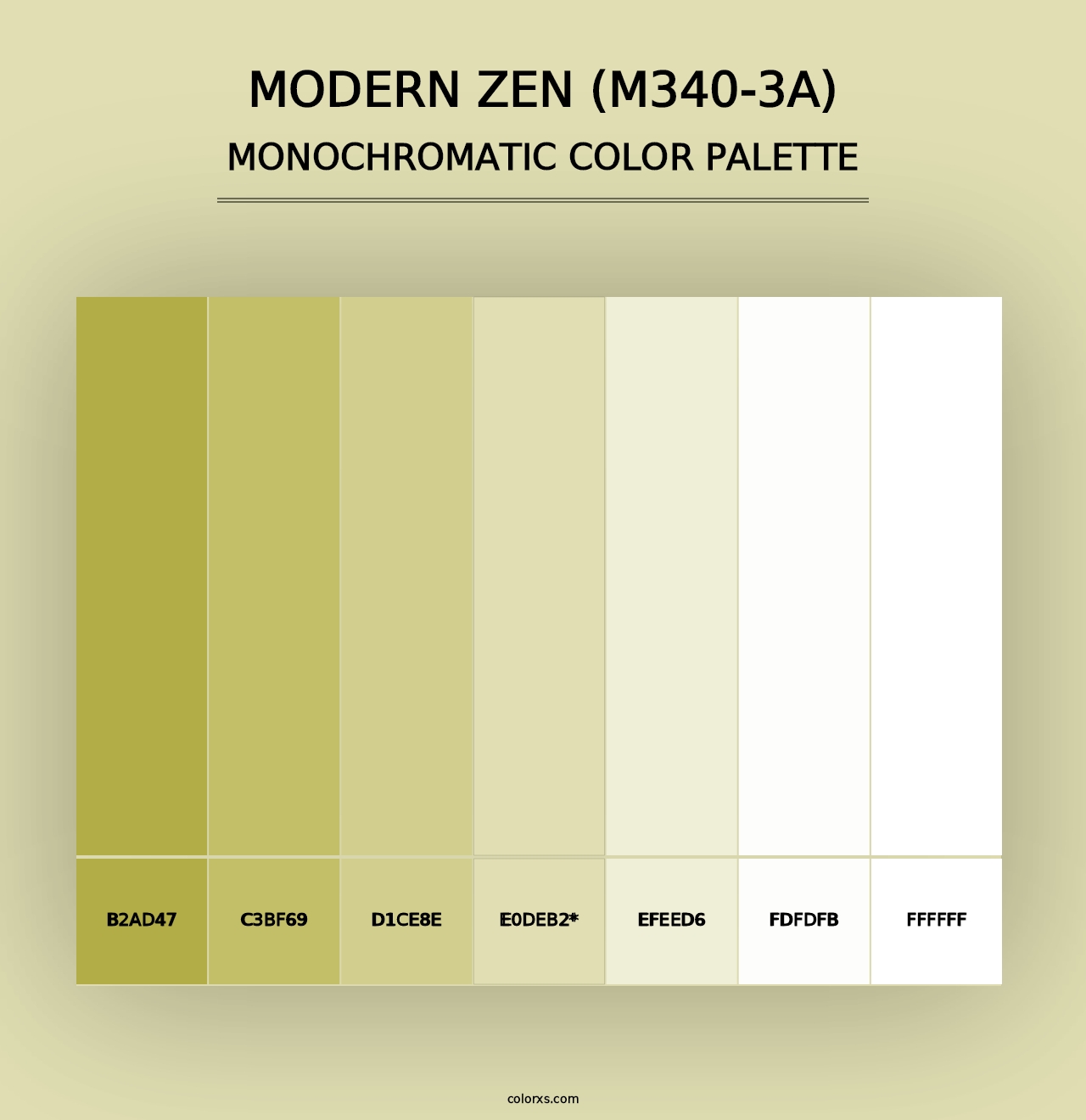 Modern Zen (M340-3A) - Monochromatic Color Palette