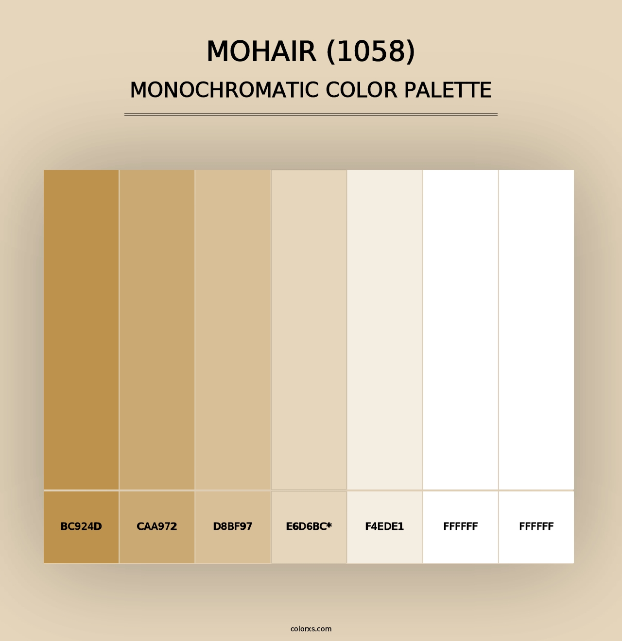 Mohair (1058) - Monochromatic Color Palette