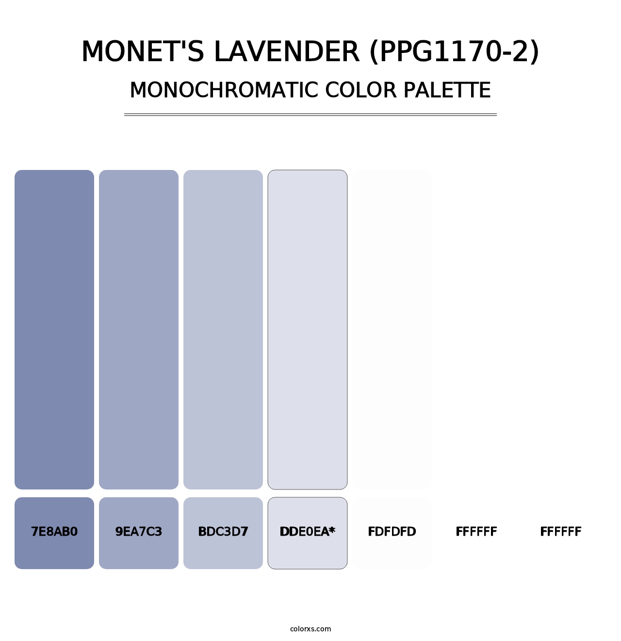 Monet's Lavender (PPG1170-2) - Monochromatic Color Palette