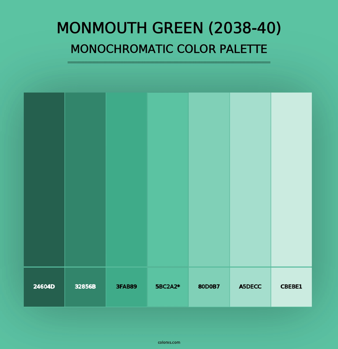 Monmouth Green (2038-40) - Monochromatic Color Palette