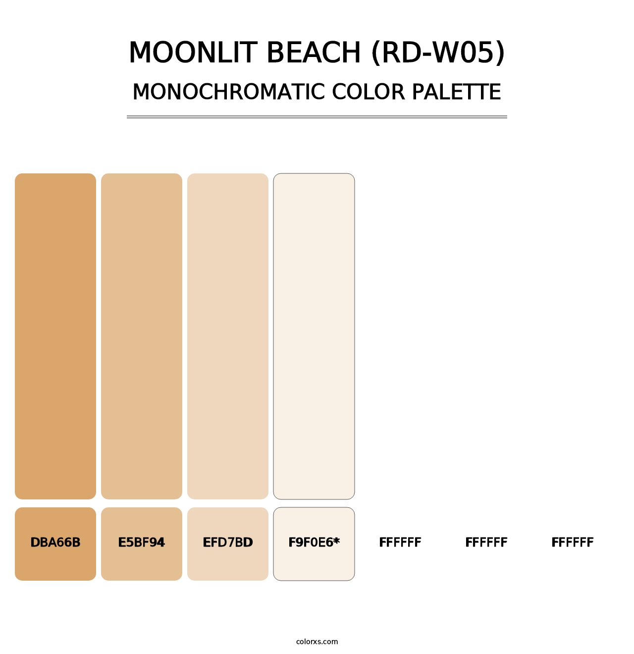 Moonlit Beach (RD-W05) - Monochromatic Color Palette