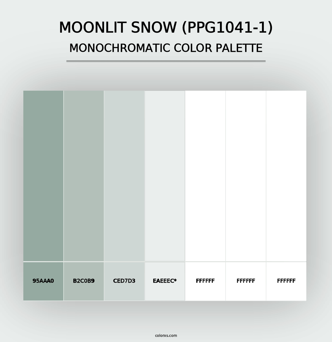 Moonlit Snow (PPG1041-1) - Monochromatic Color Palette