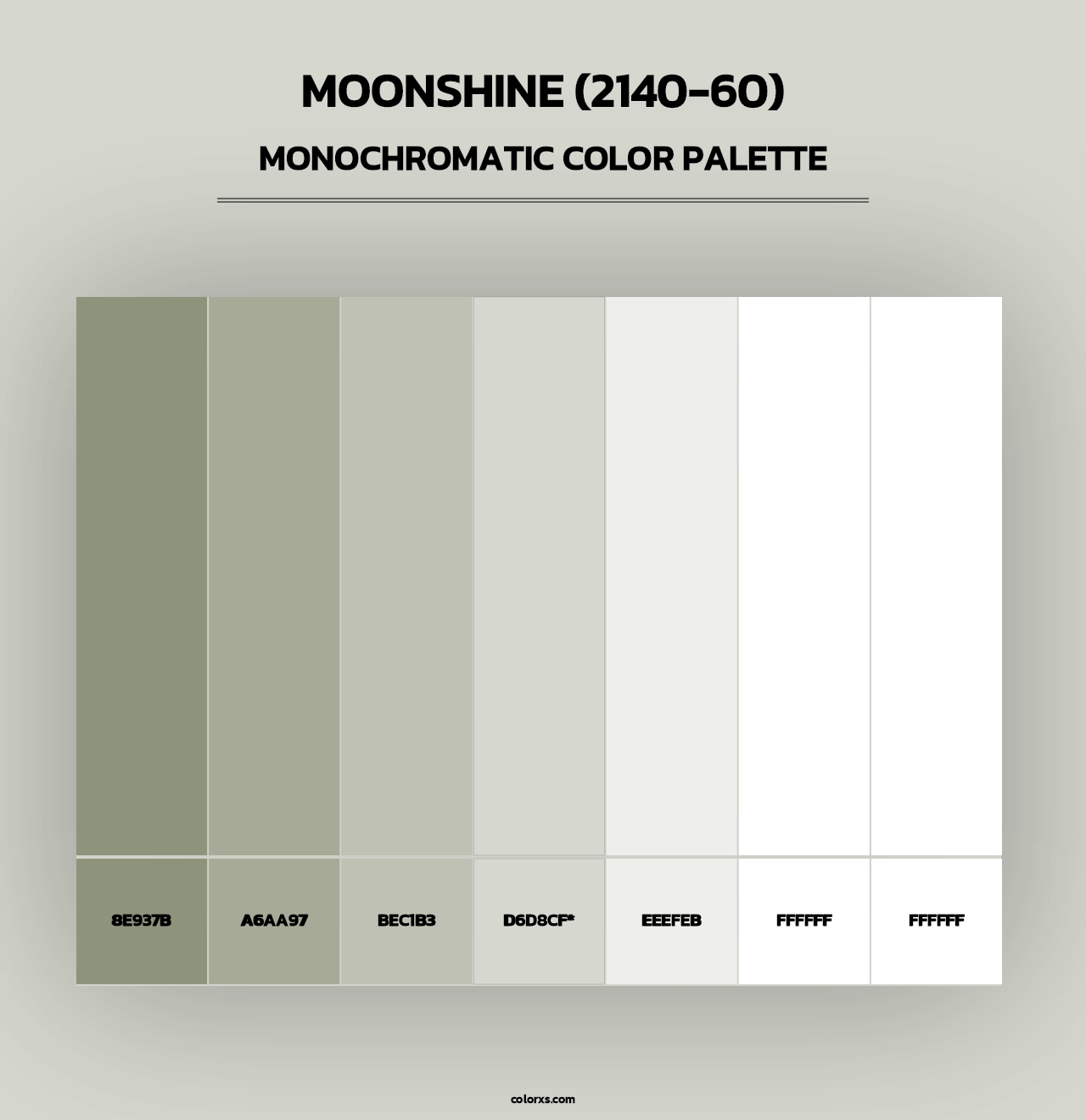 Moonshine (2140-60) - Monochromatic Color Palette