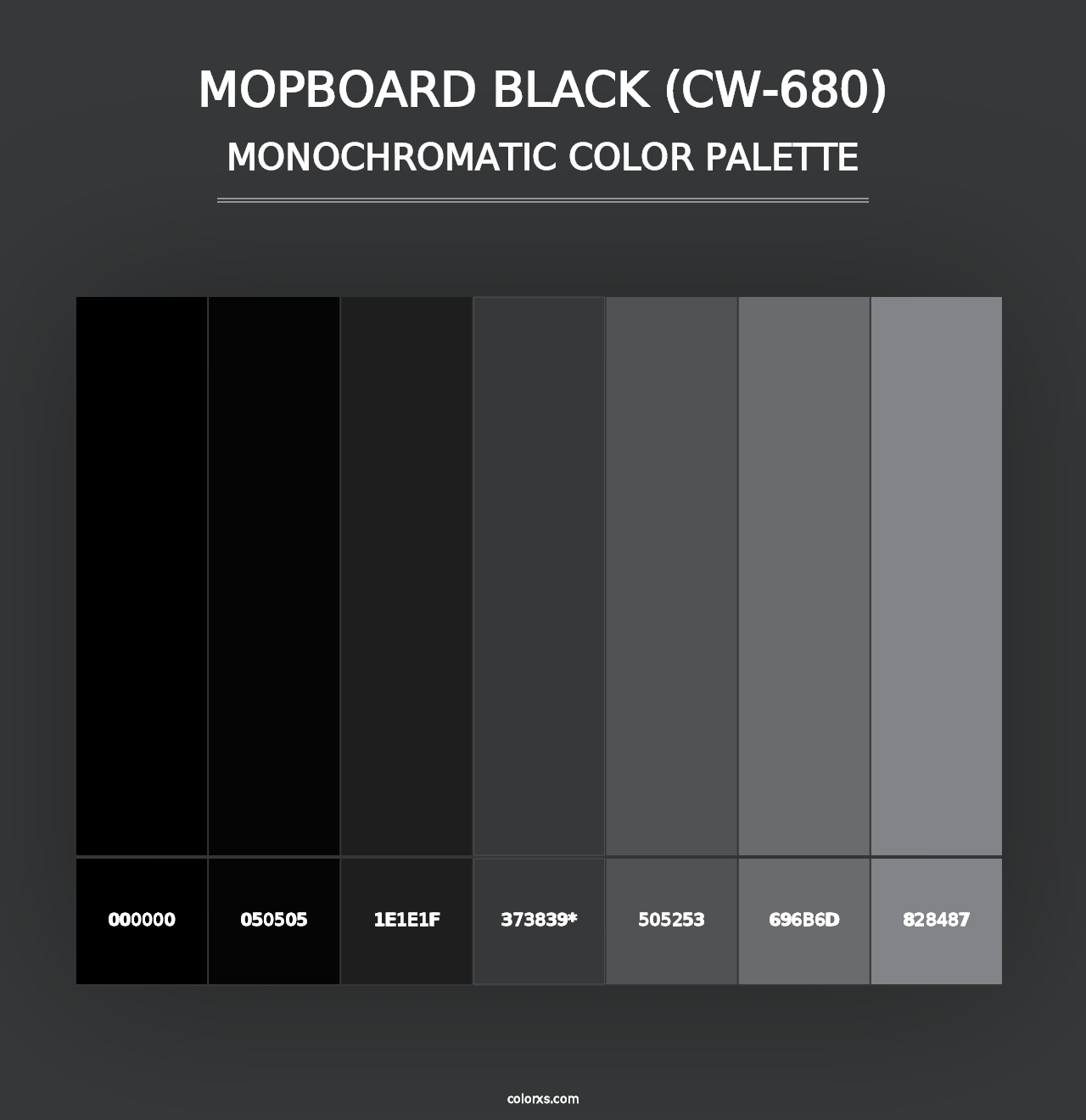 Mopboard Black (CW-680) - Monochromatic Color Palette