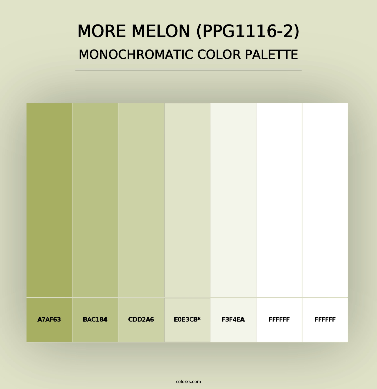 More Melon (PPG1116-2) - Monochromatic Color Palette