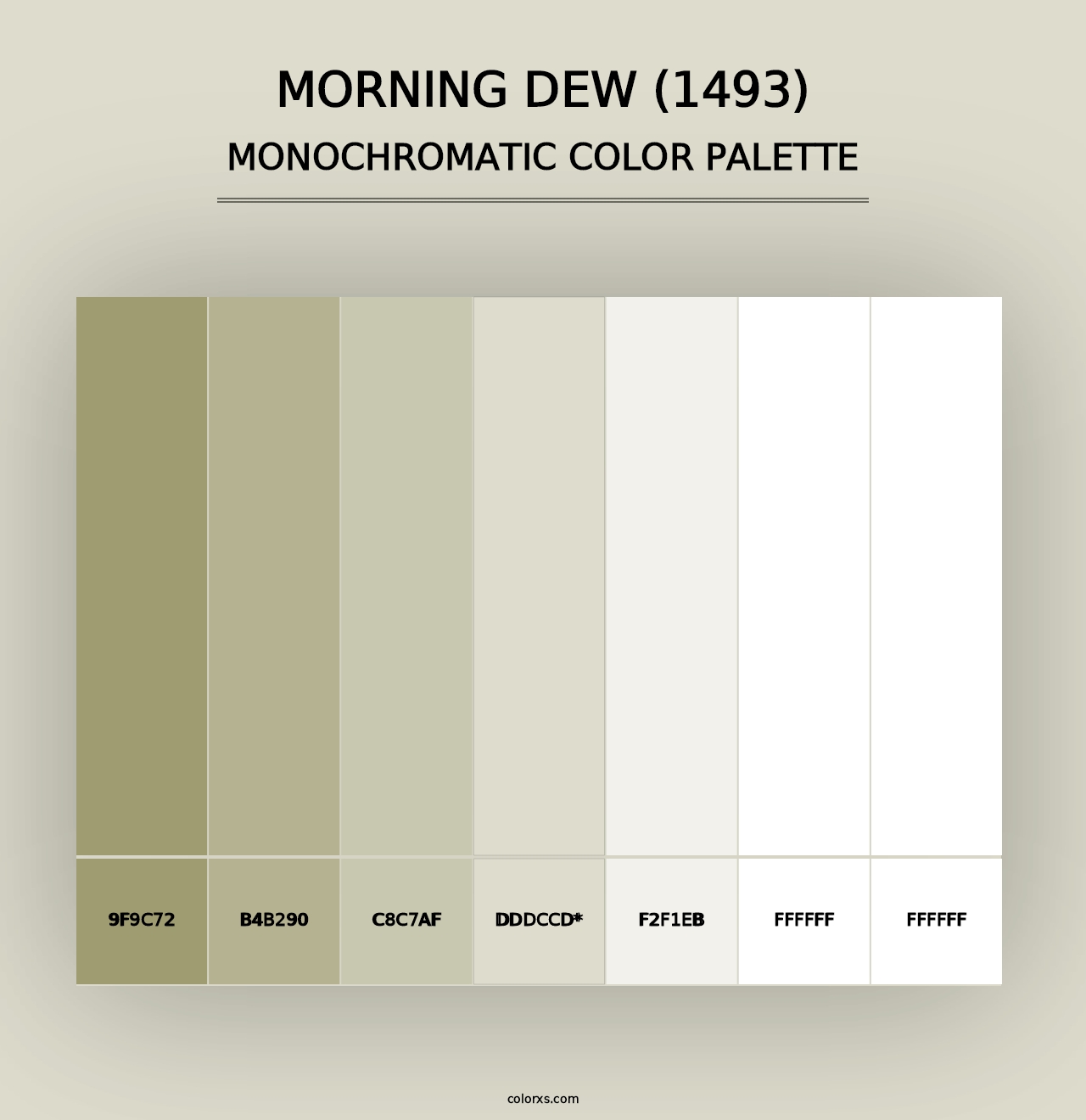 Morning Dew (1493) - Monochromatic Color Palette