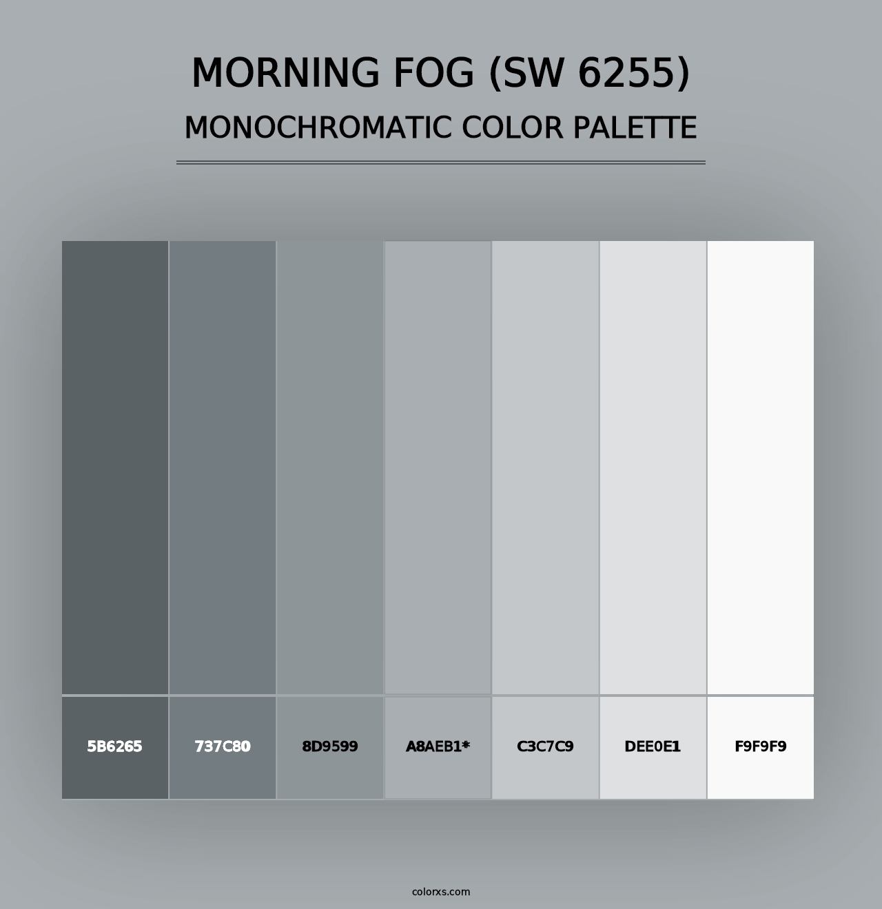 Morning Fog (SW 6255) - Monochromatic Color Palette