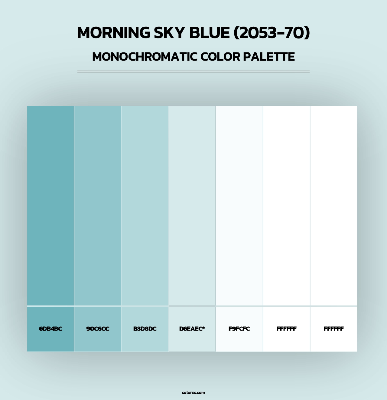 Morning Sky Blue (2053-70) - Monochromatic Color Palette