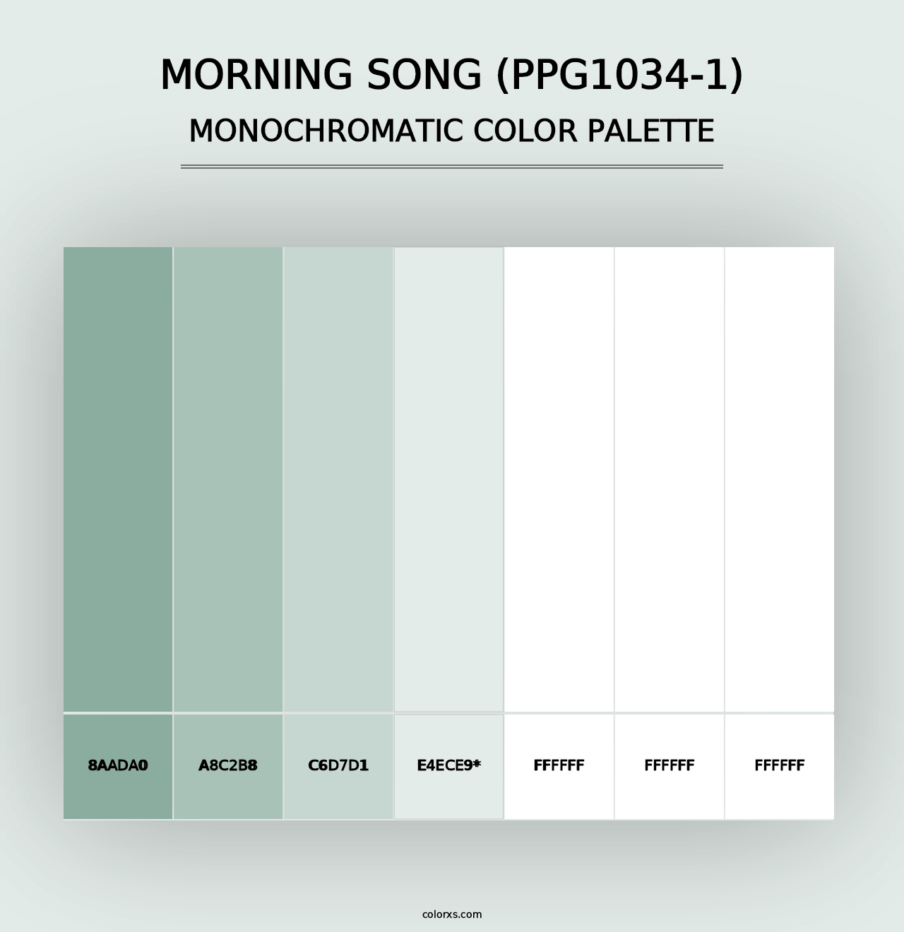 Morning Song (PPG1034-1) - Monochromatic Color Palette