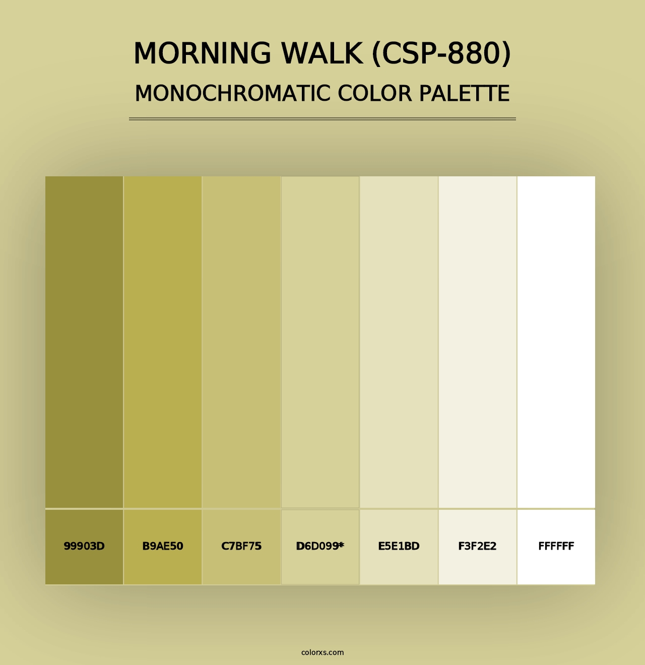 Morning Walk (CSP-880) - Monochromatic Color Palette