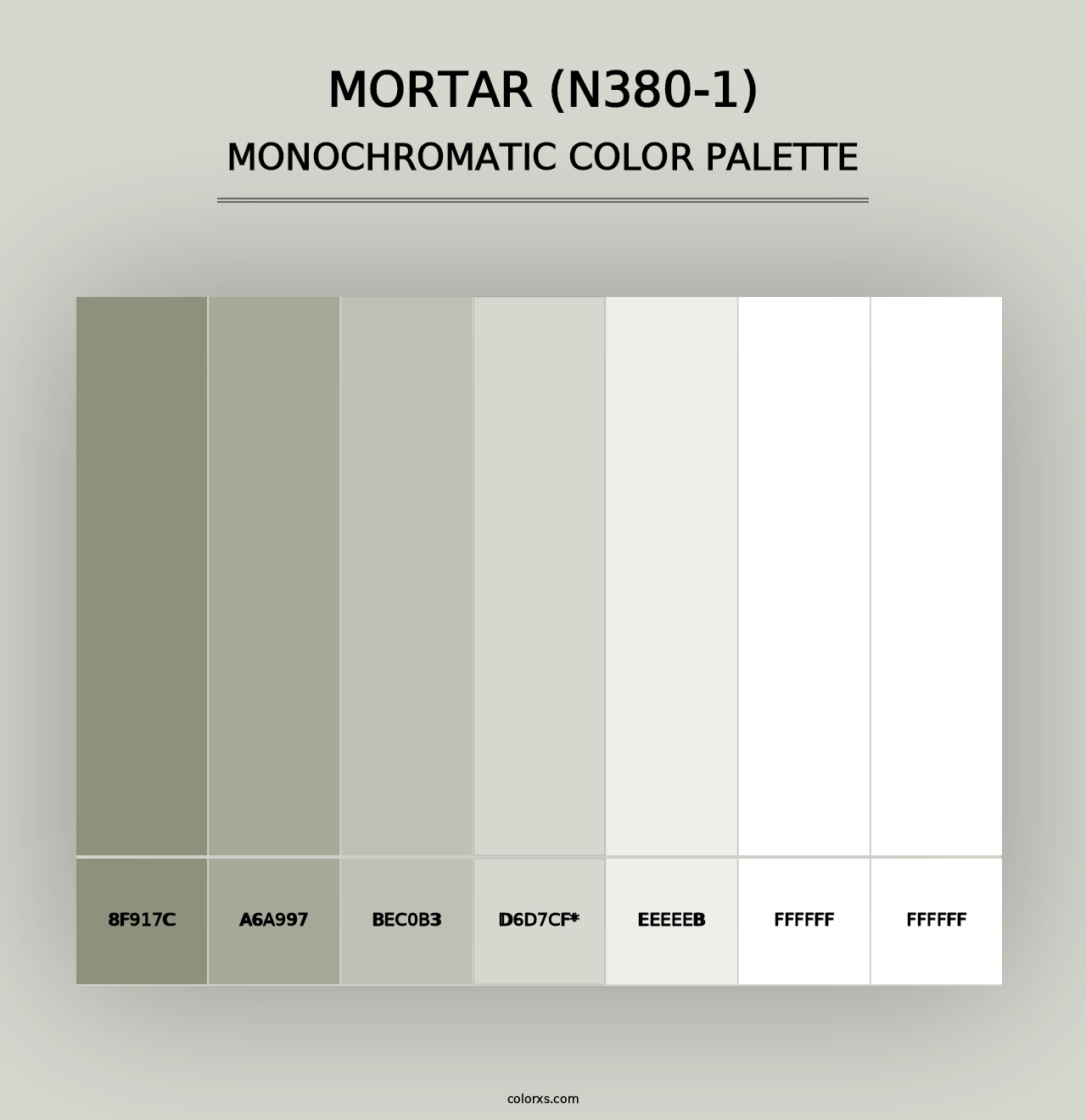 Mortar (N380-1) - Monochromatic Color Palette