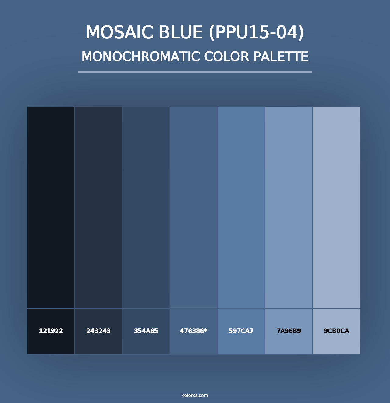 Mosaic Blue (PPU15-04) - Monochromatic Color Palette