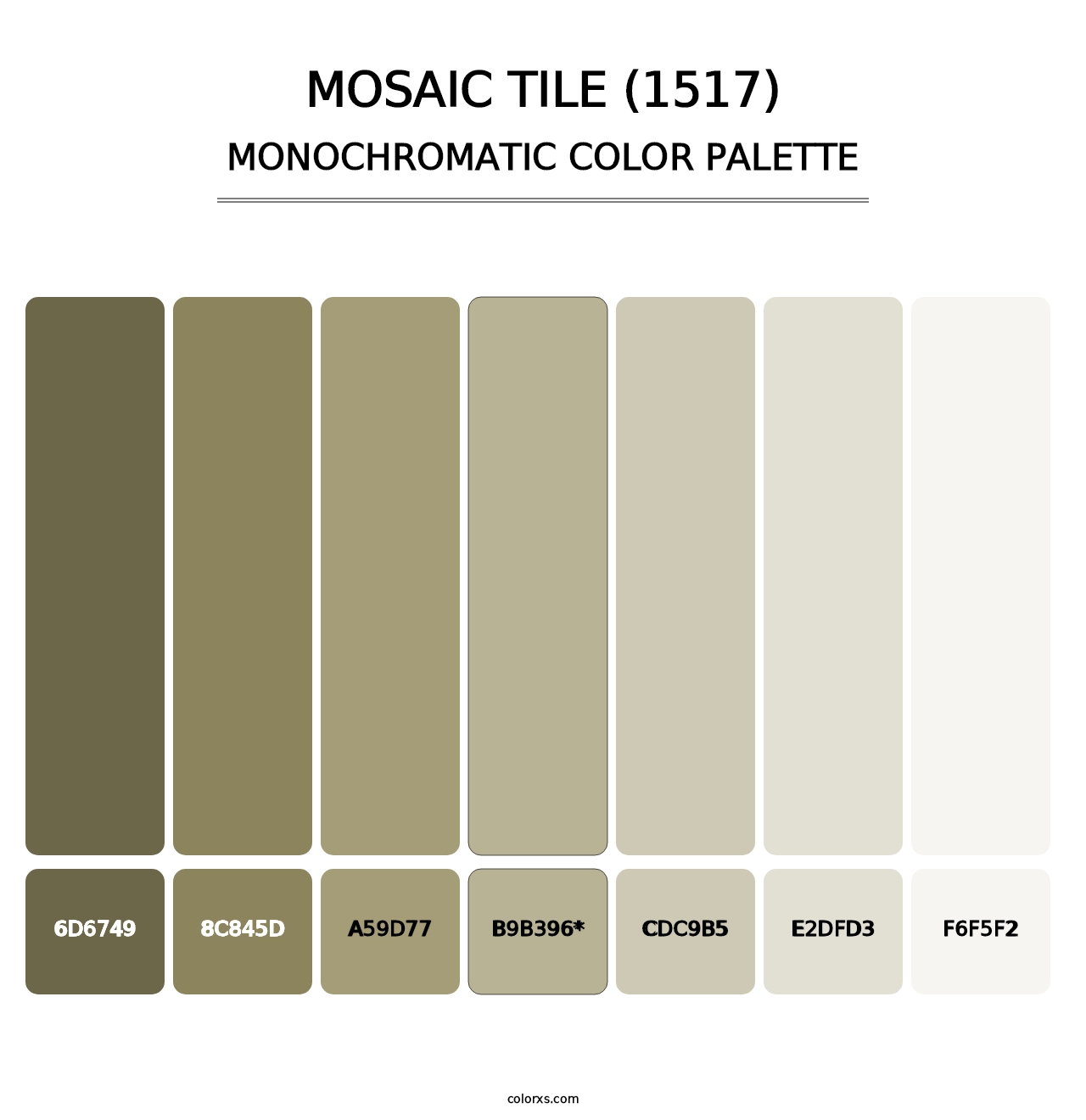 Mosaic Tile (1517) - Monochromatic Color Palette