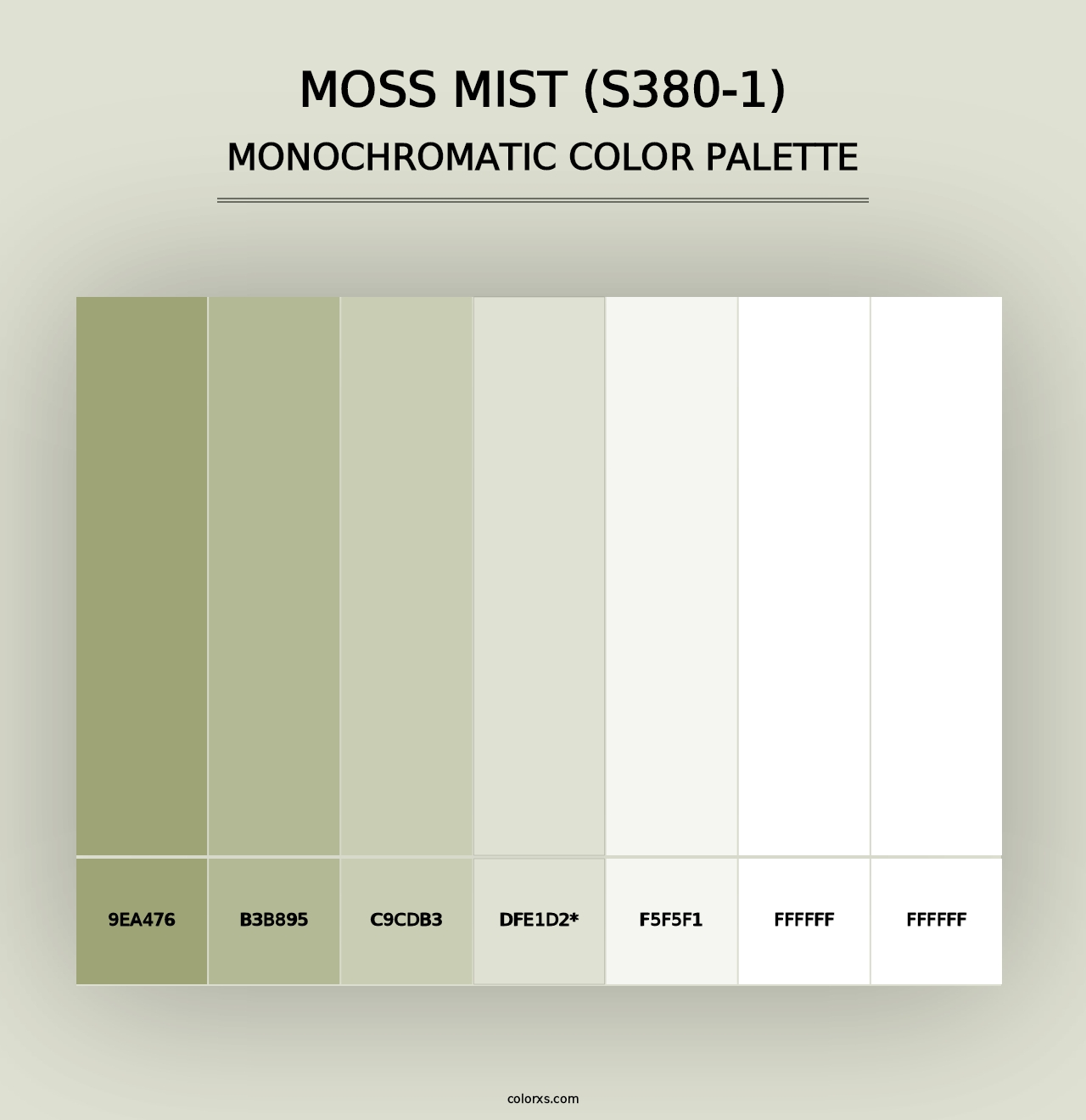 Moss Mist (S380-1) - Monochromatic Color Palette