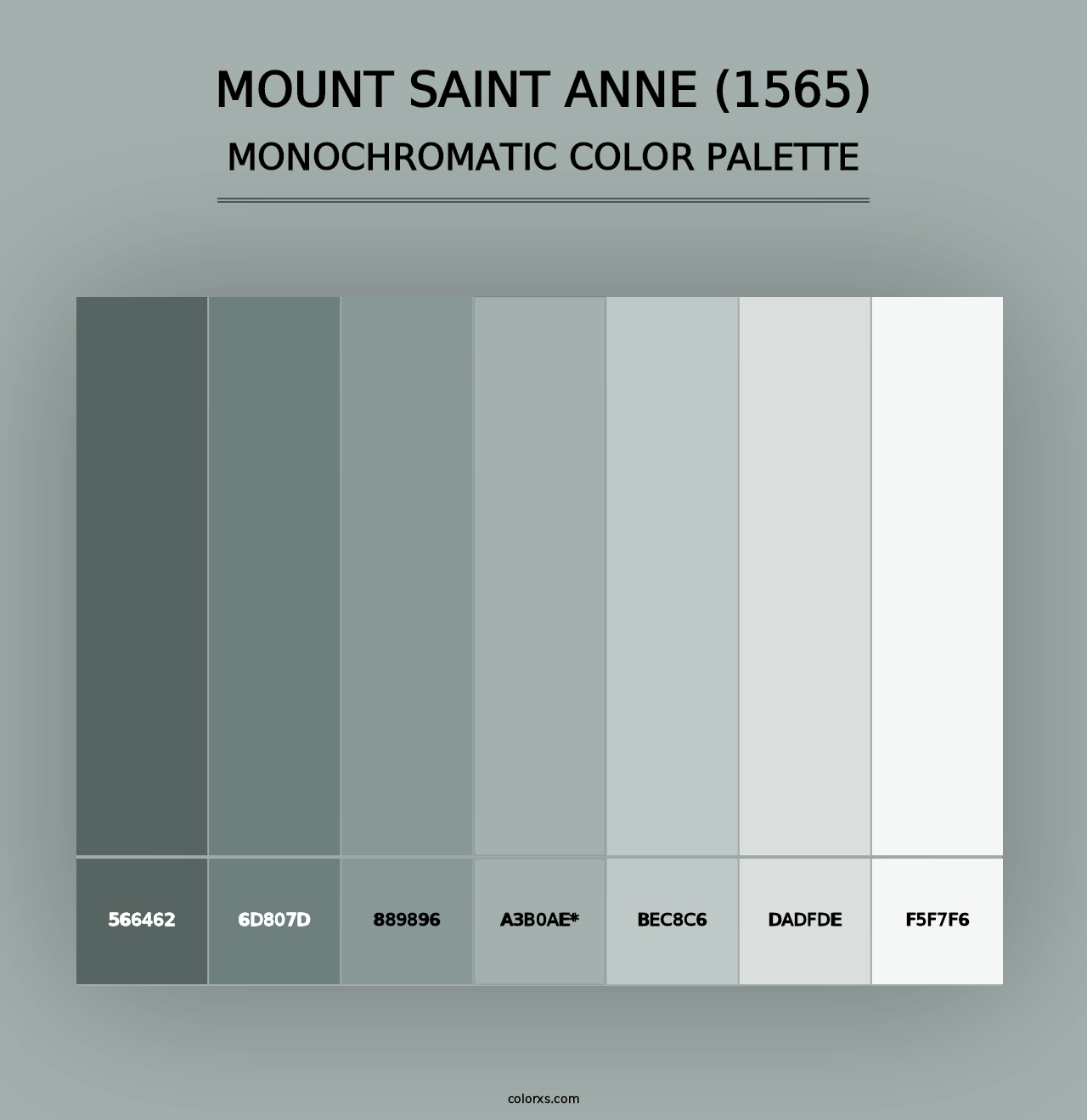 Mount Saint Anne (1565) - Monochromatic Color Palette