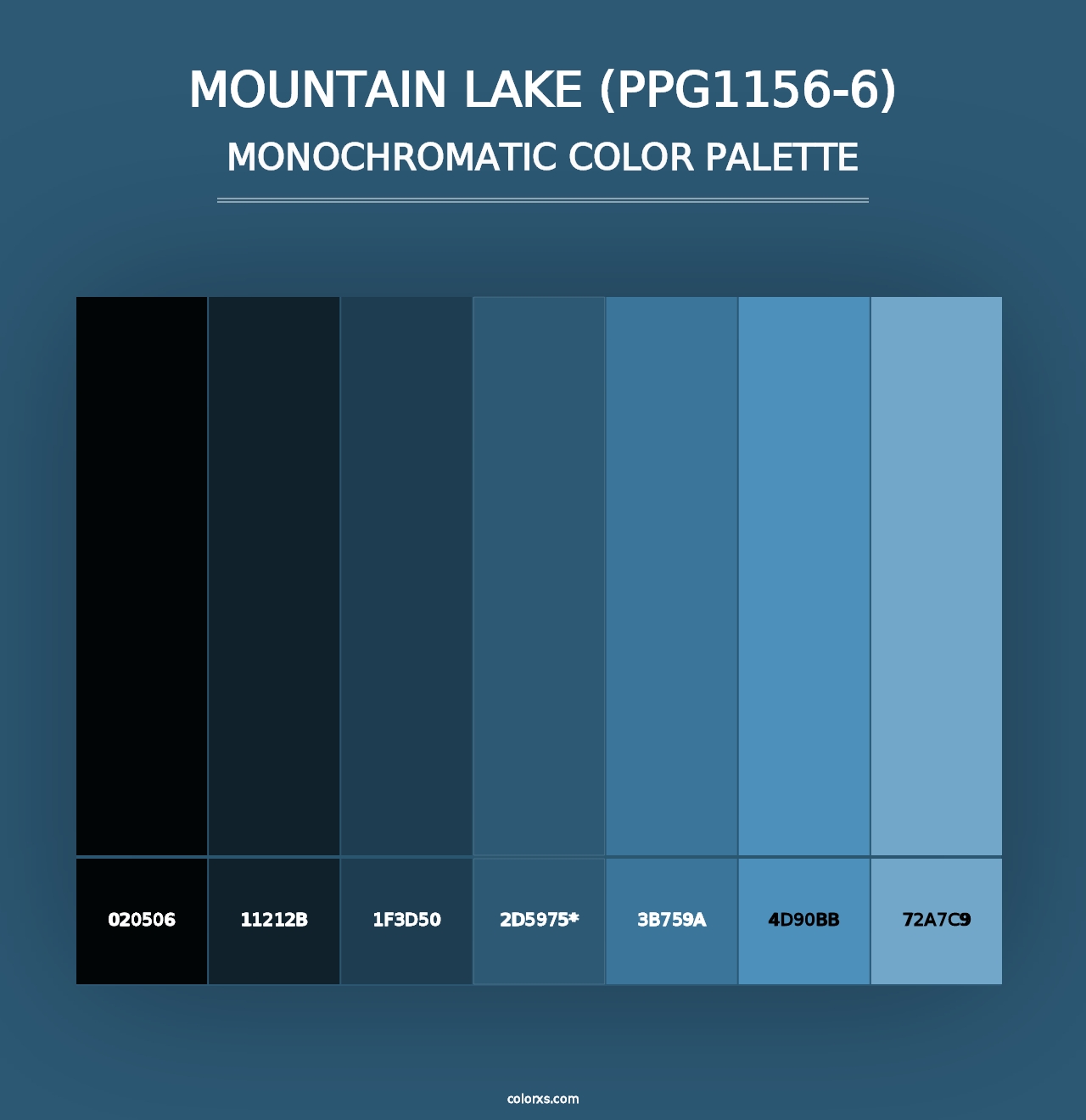 Mountain Lake (PPG1156-6) - Monochromatic Color Palette