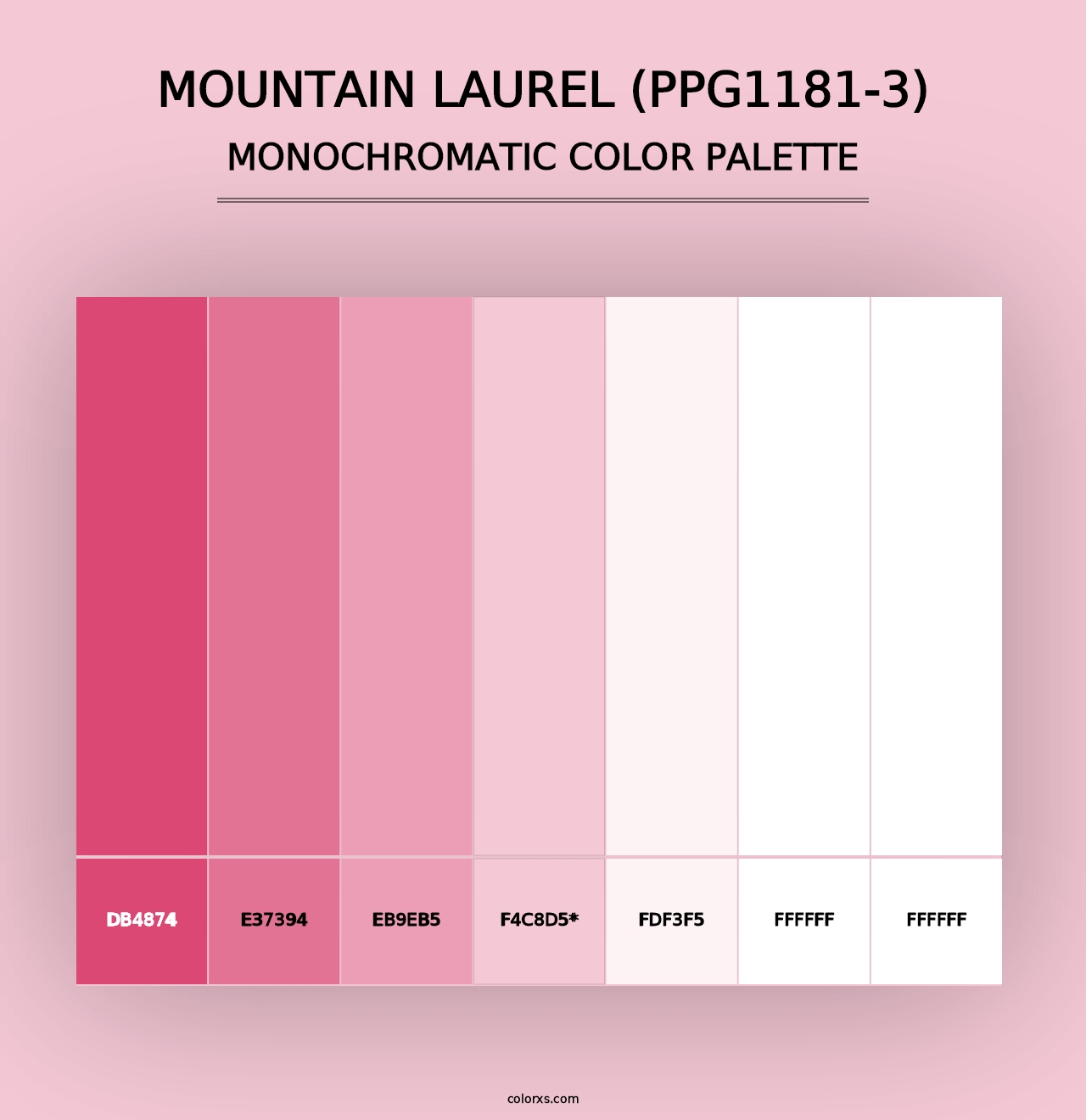 Mountain Laurel (PPG1181-3) - Monochromatic Color Palette