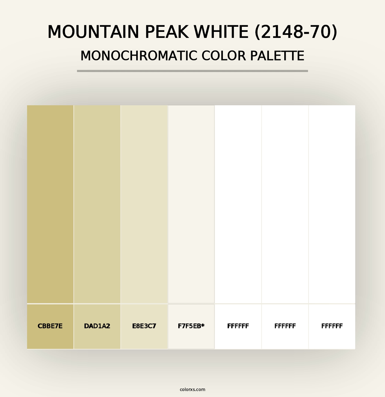 Mountain Peak White (2148-70) - Monochromatic Color Palette