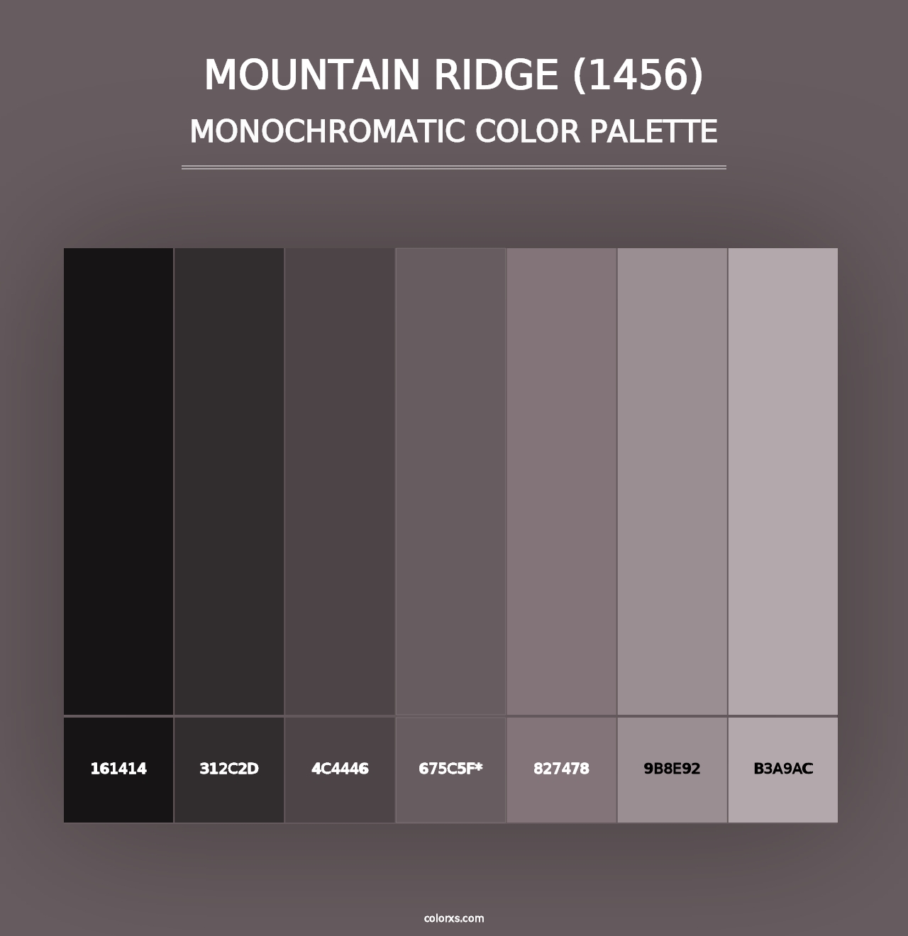 Mountain Ridge (1456) - Monochromatic Color Palette