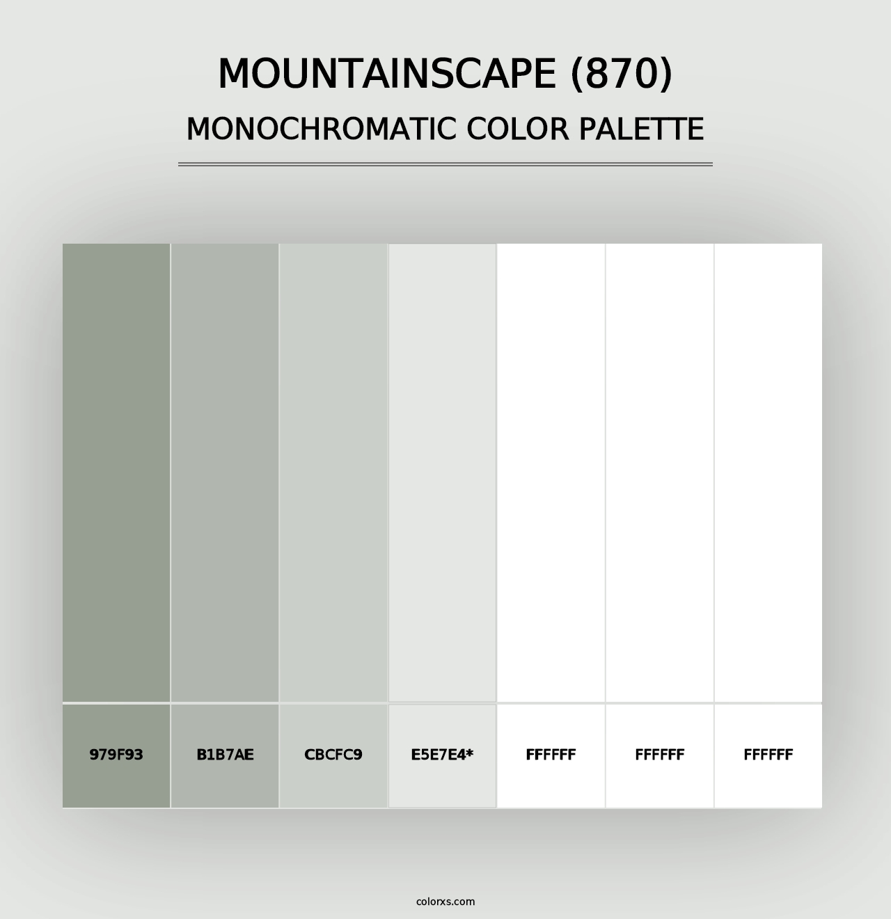 Mountainscape (870) - Monochromatic Color Palette