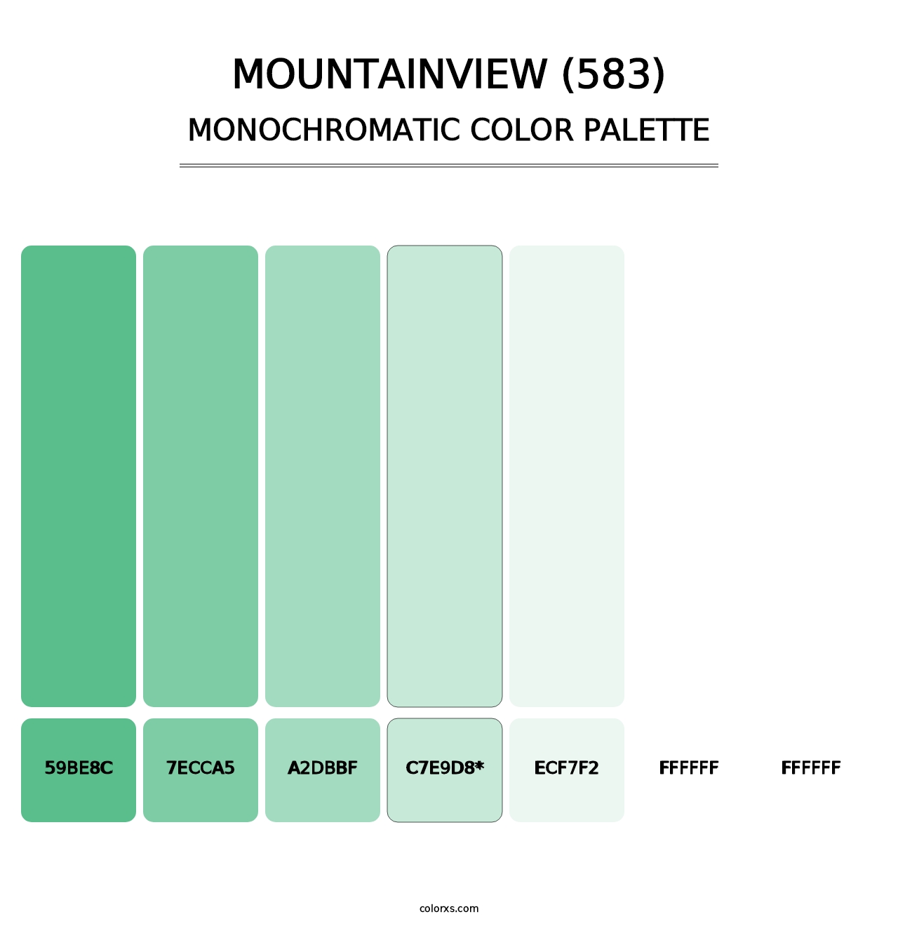 Mountainview (583) - Monochromatic Color Palette