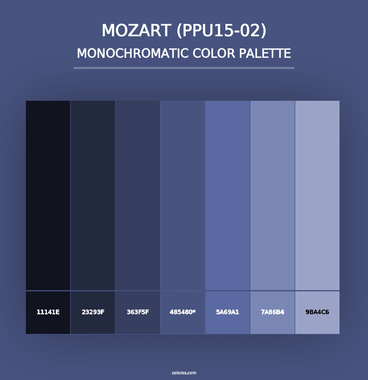 Mozart (PPU15-02) - Monochromatic Color Palette