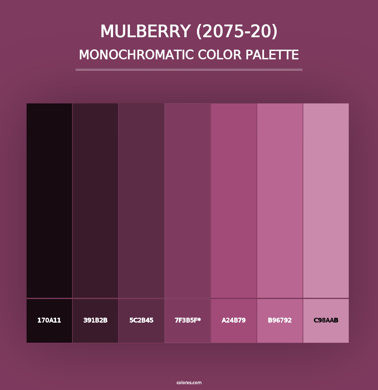 Mulberry (2075-20) - Monochromatic Color Palette