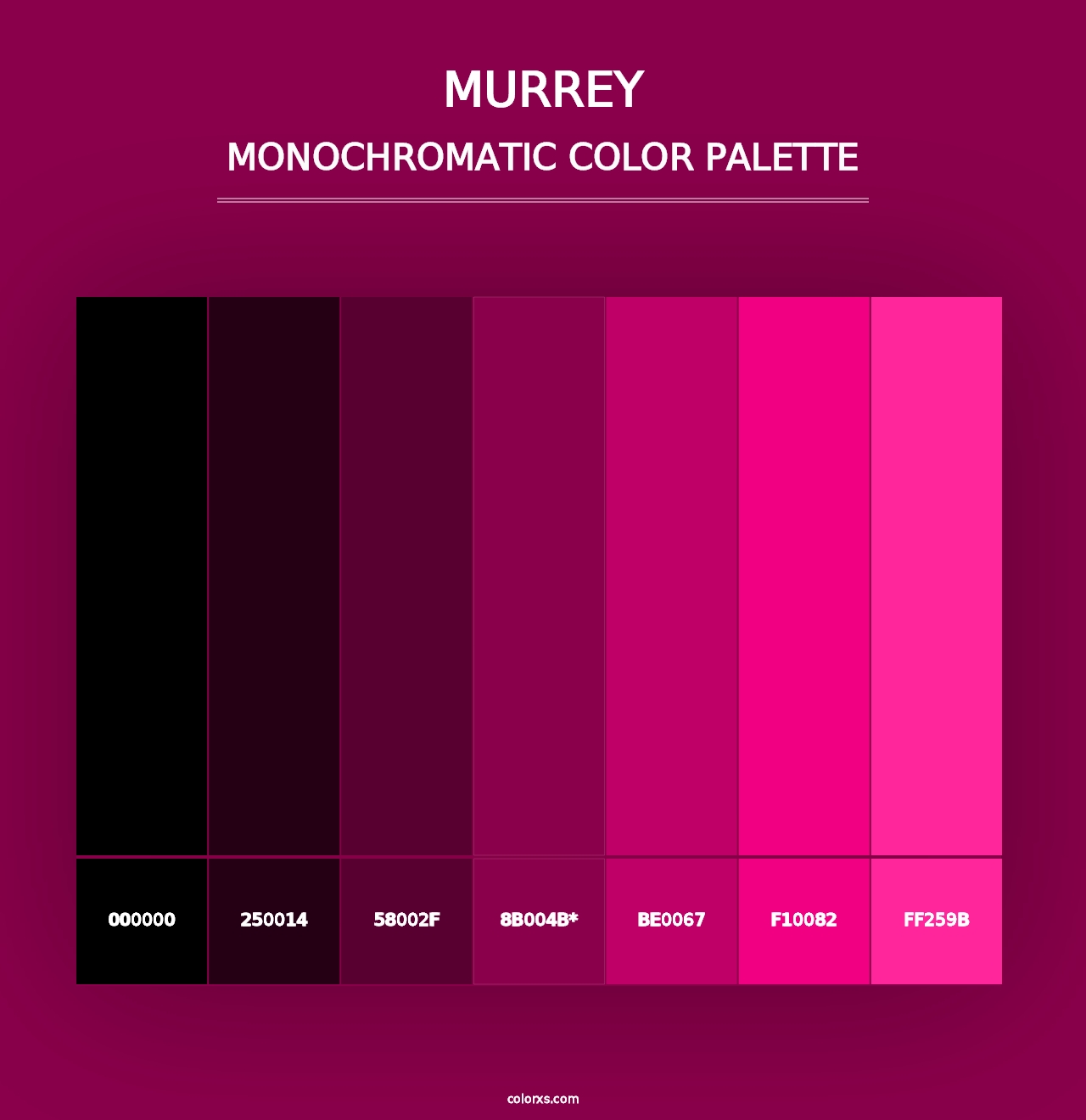 Murrey - Monochromatic Color Palette