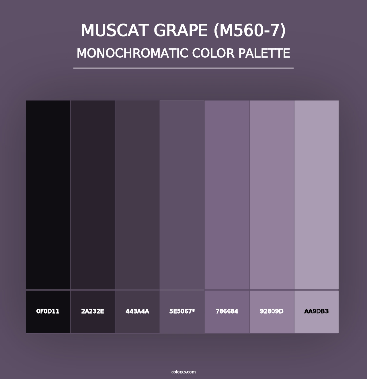 Muscat Grape (M560-7) - Monochromatic Color Palette