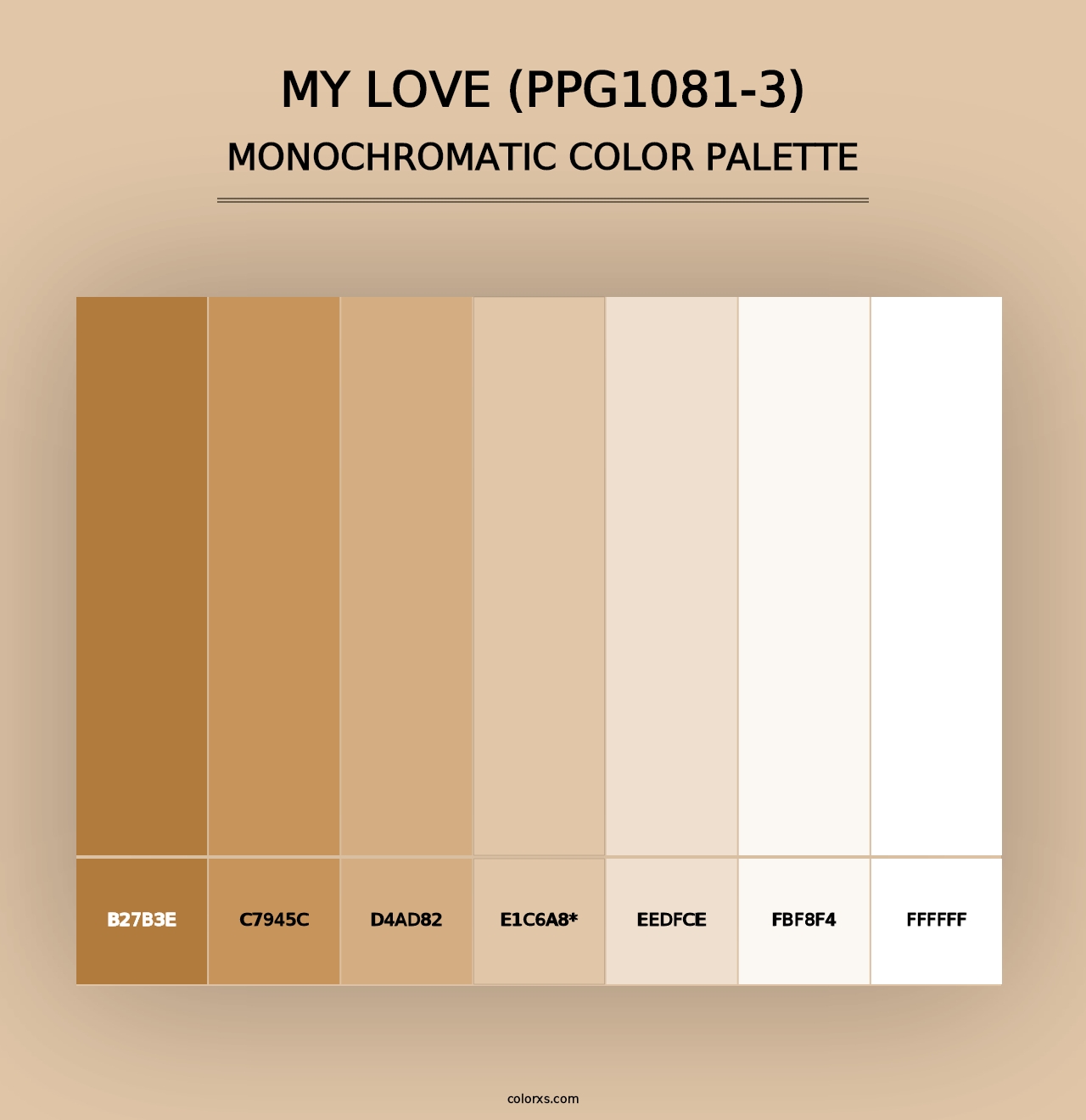 My Love (PPG1081-3) - Monochromatic Color Palette