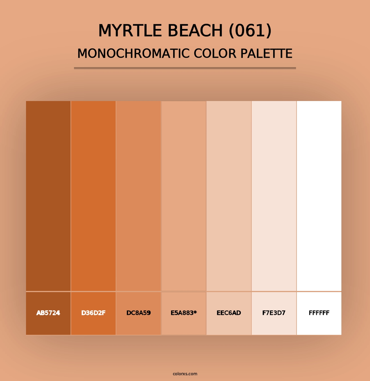 Myrtle Beach (061) - Monochromatic Color Palette