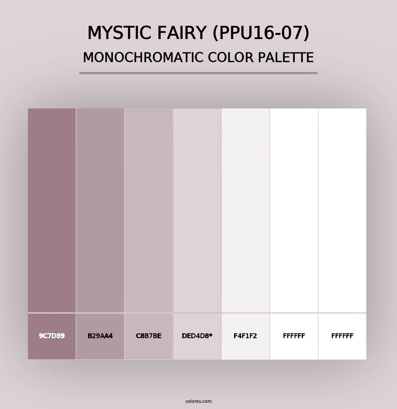 Mystic Fairy (PPU16-07) - Monochromatic Color Palette