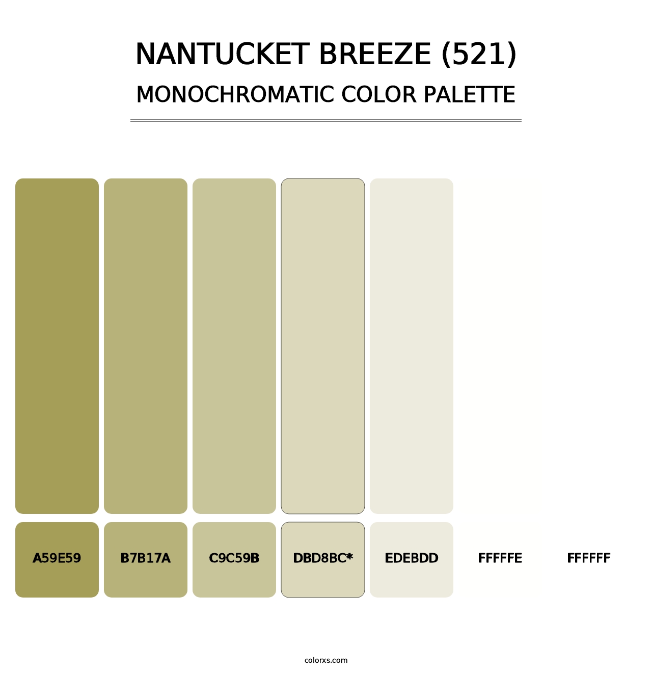 Nantucket Breeze (521) - Monochromatic Color Palette