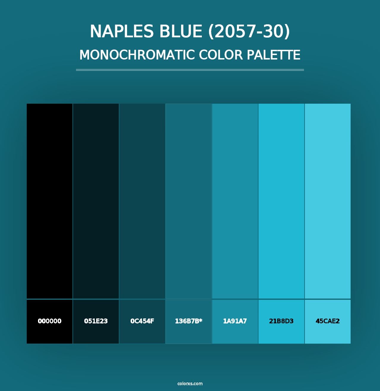 Naples Blue (2057-30) - Monochromatic Color Palette