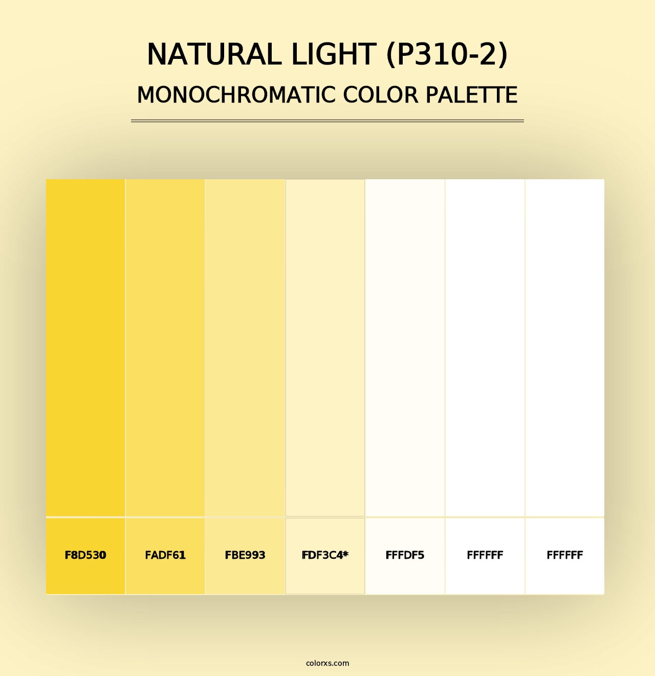 Natural Light (P310-2) - Monochromatic Color Palette