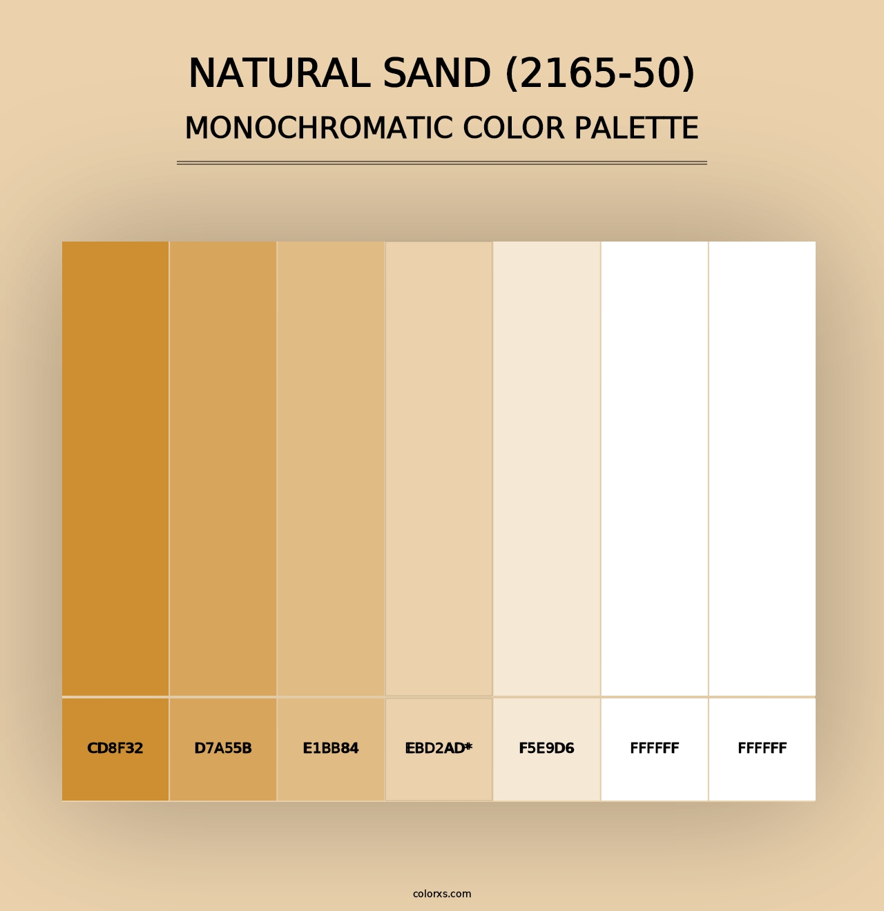 Natural Sand (2165-50) - Monochromatic Color Palette