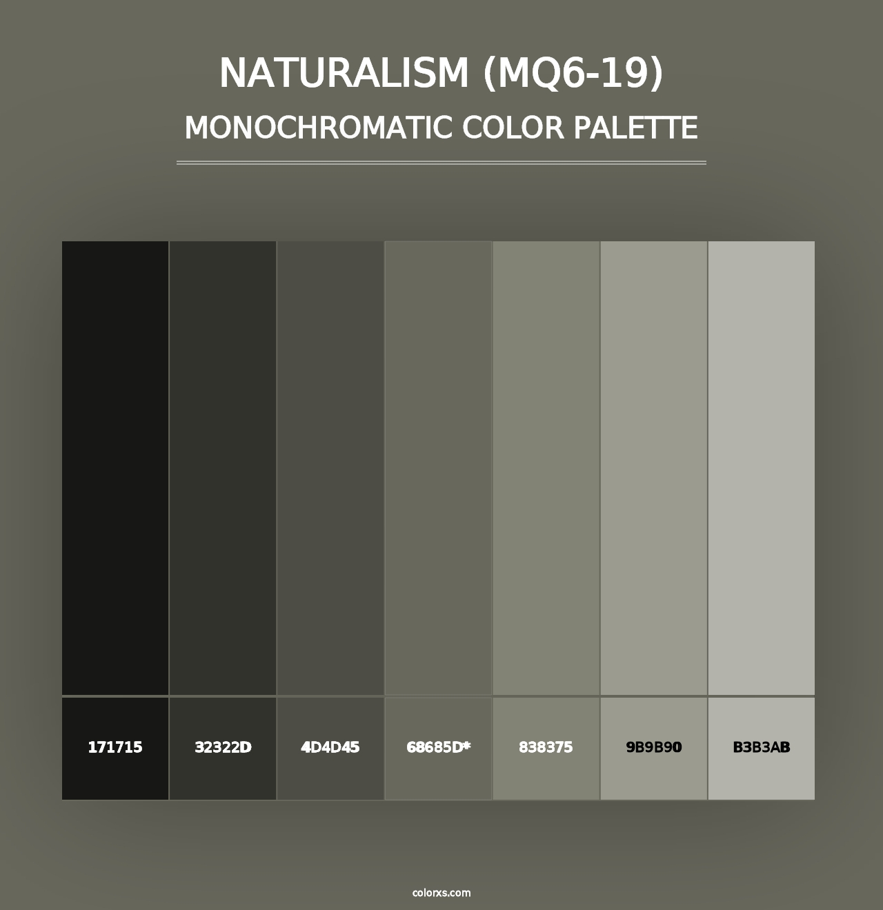 Naturalism (MQ6-19) - Monochromatic Color Palette