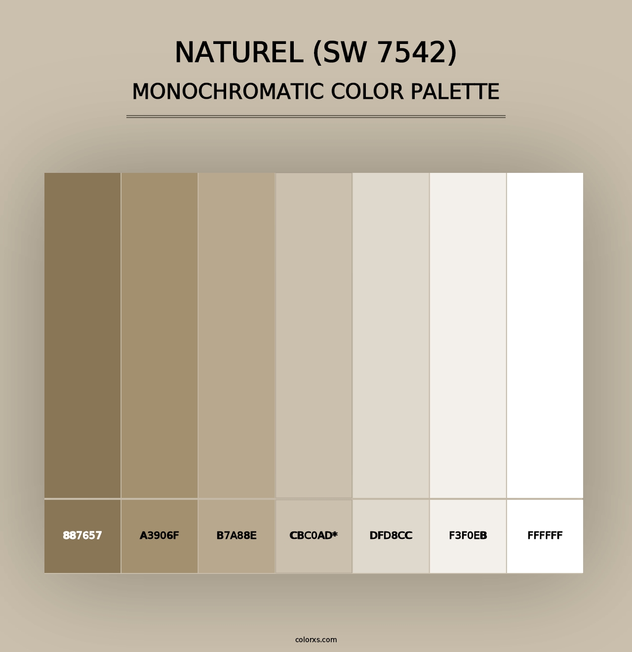 Naturel (SW 7542) - Monochromatic Color Palette