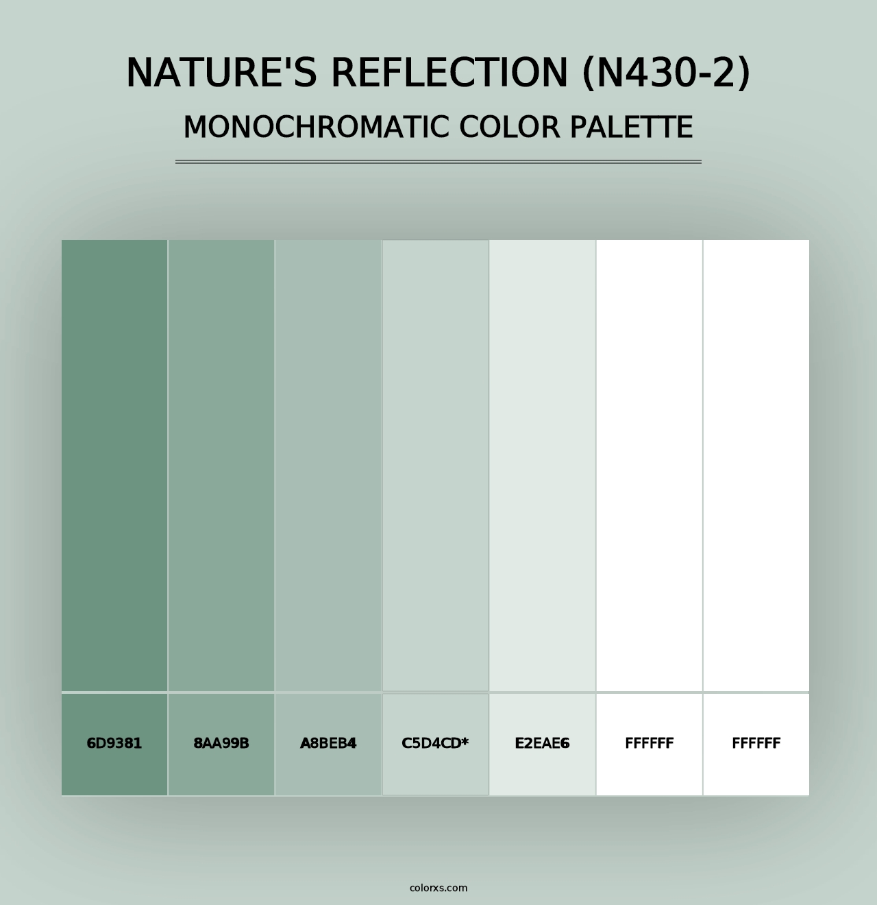 Nature'S Reflection (N430-2) - Monochromatic Color Palette