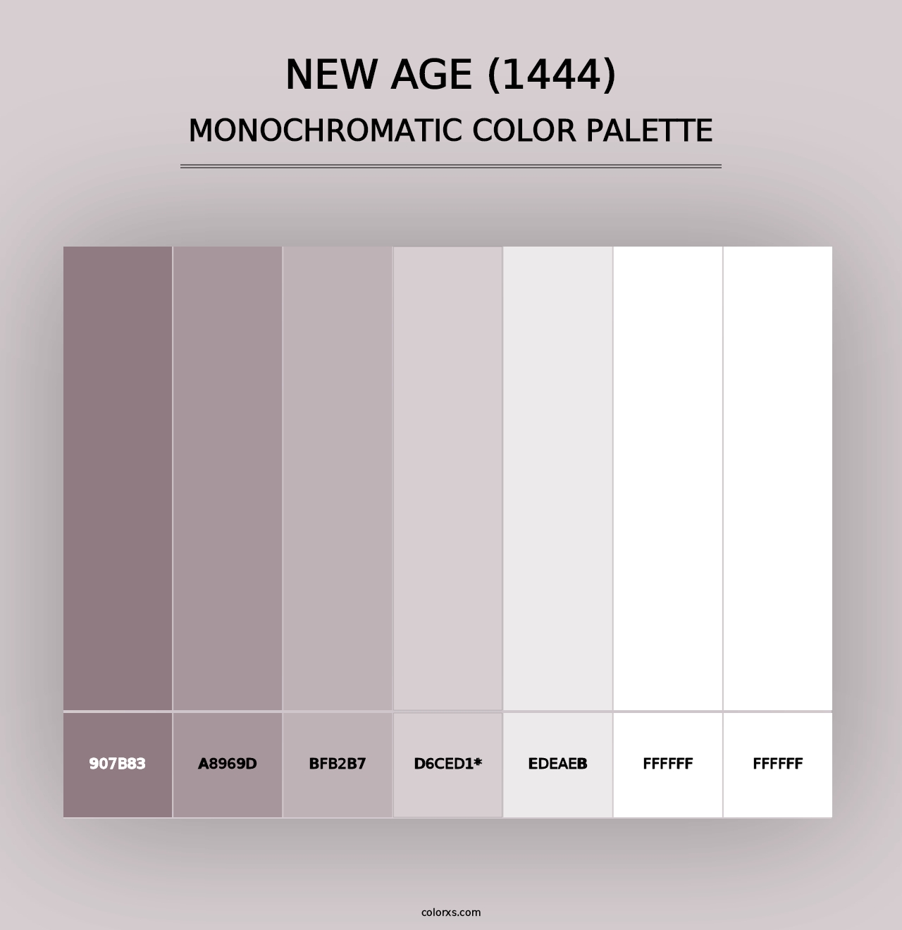 New Age (1444) - Monochromatic Color Palette