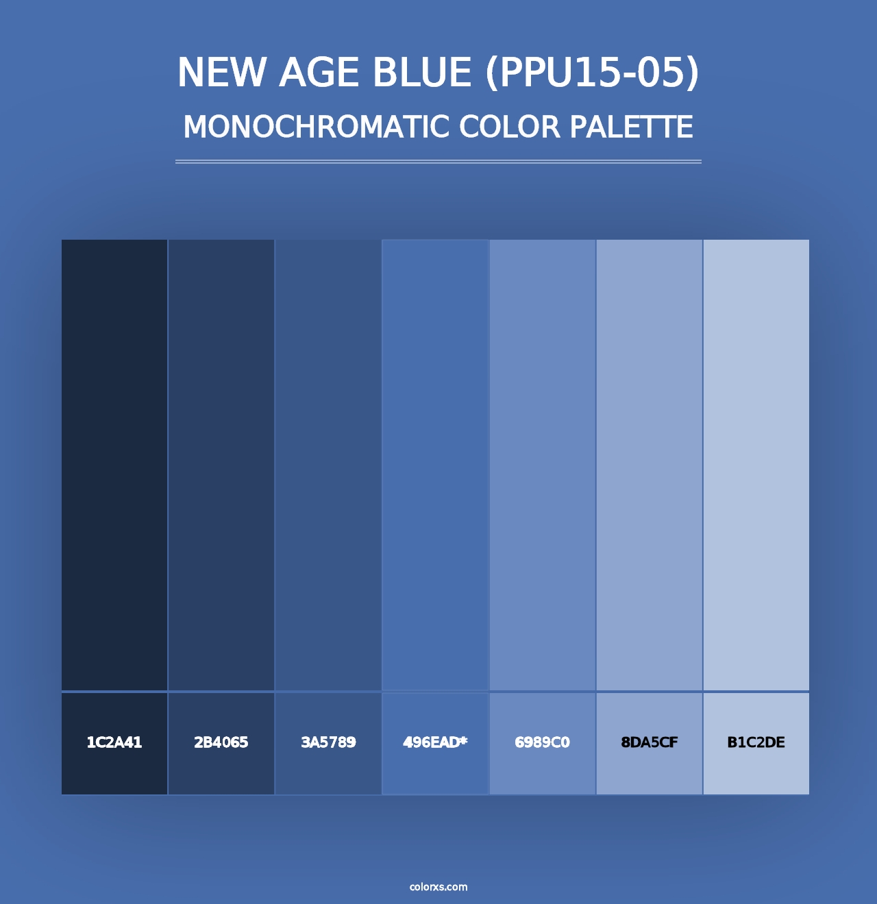 New Age Blue (PPU15-05) - Monochromatic Color Palette