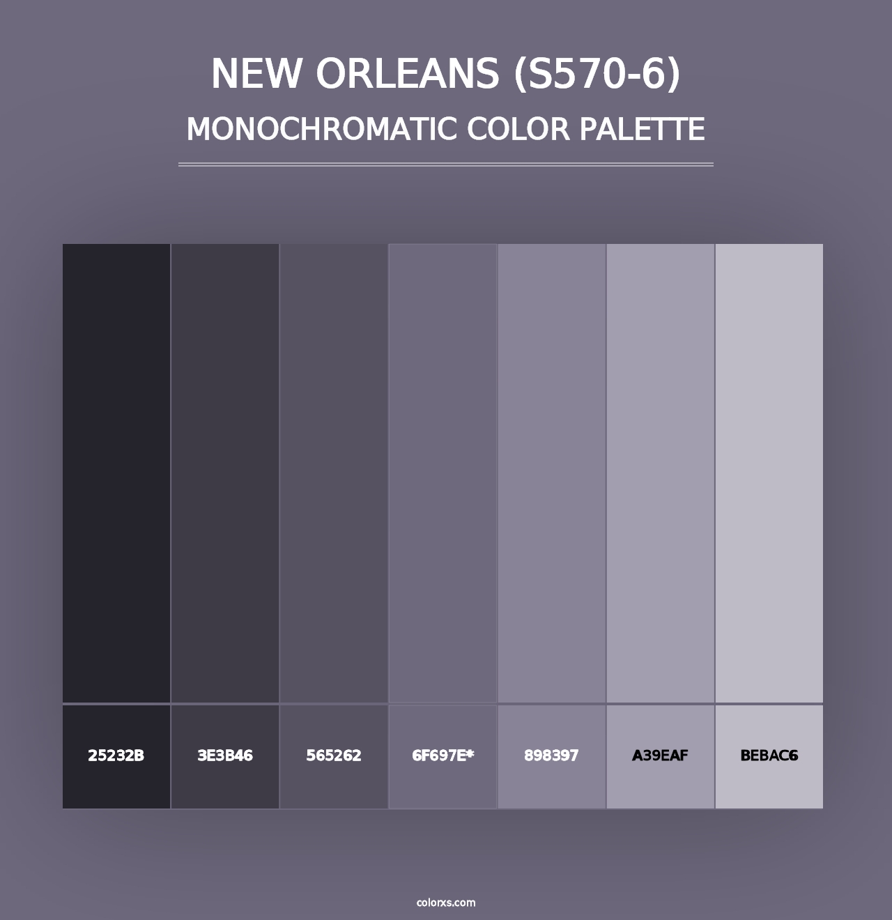 New Orleans (S570-6) - Monochromatic Color Palette