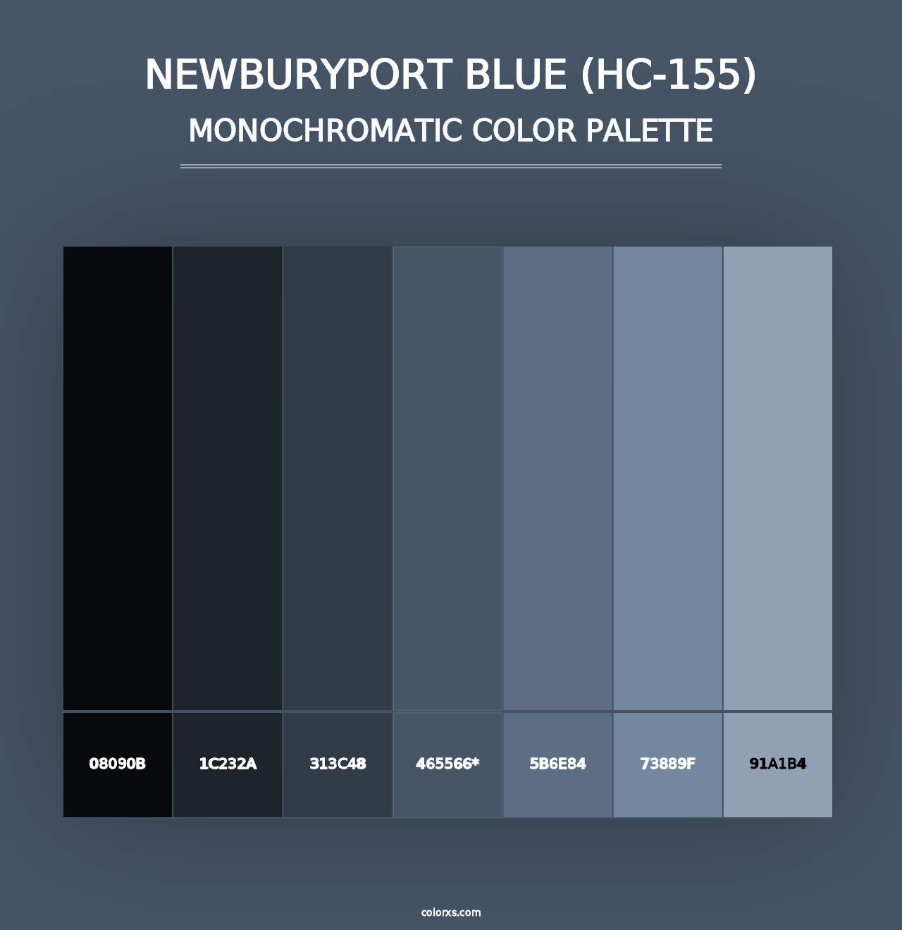 Newburyport Blue (HC-155) - Monochromatic Color Palette