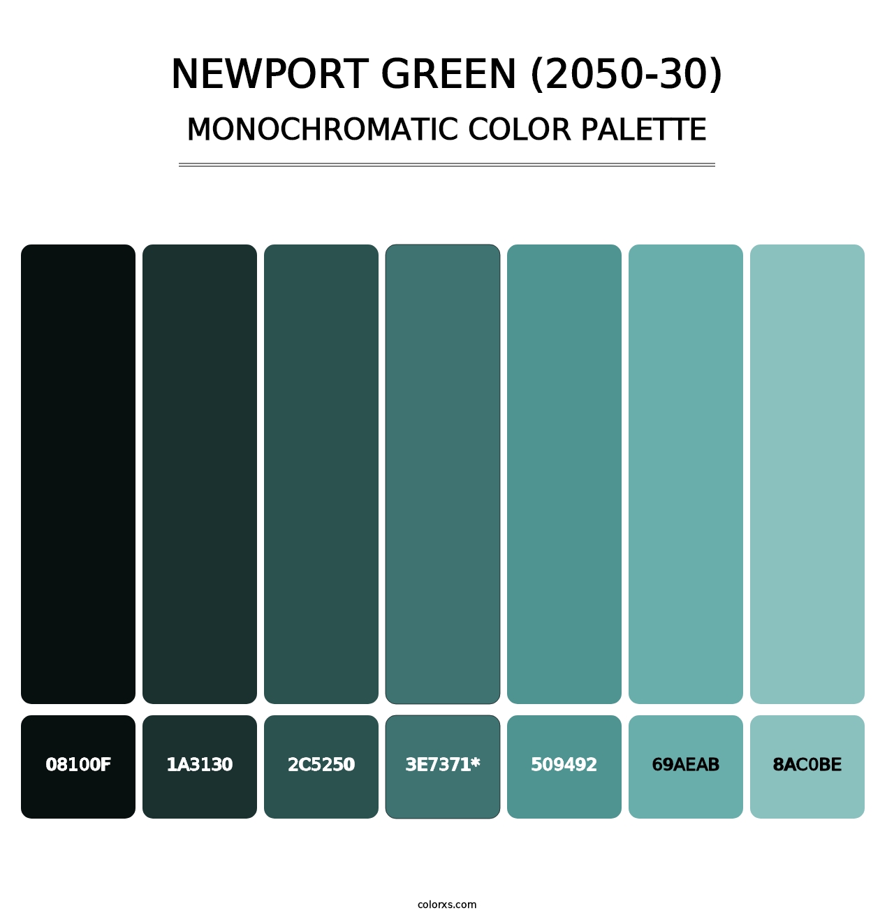 Newport Green (2050-30) - Monochromatic Color Palette