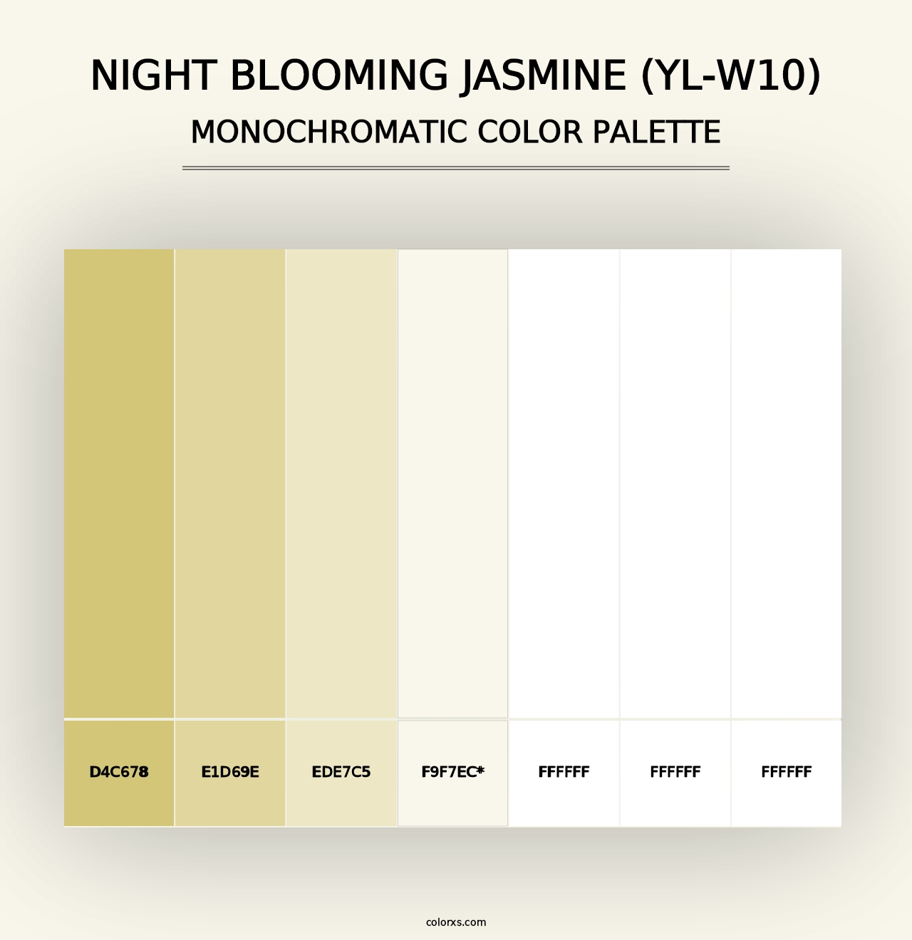 Night Blooming Jasmine (YL-W10) - Monochromatic Color Palette