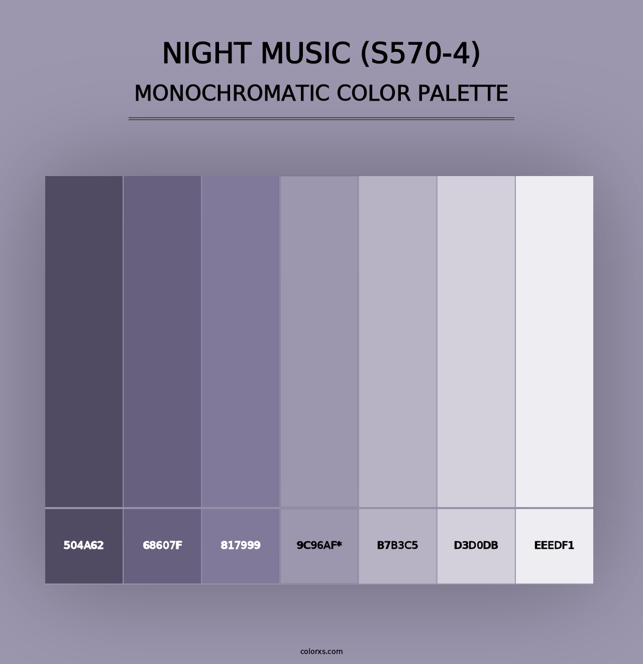 Night Music (S570-4) - Monochromatic Color Palette