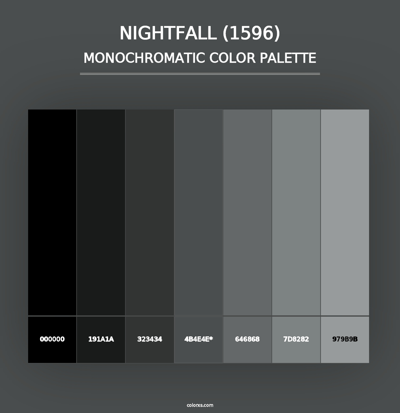 Nightfall (1596) - Monochromatic Color Palette