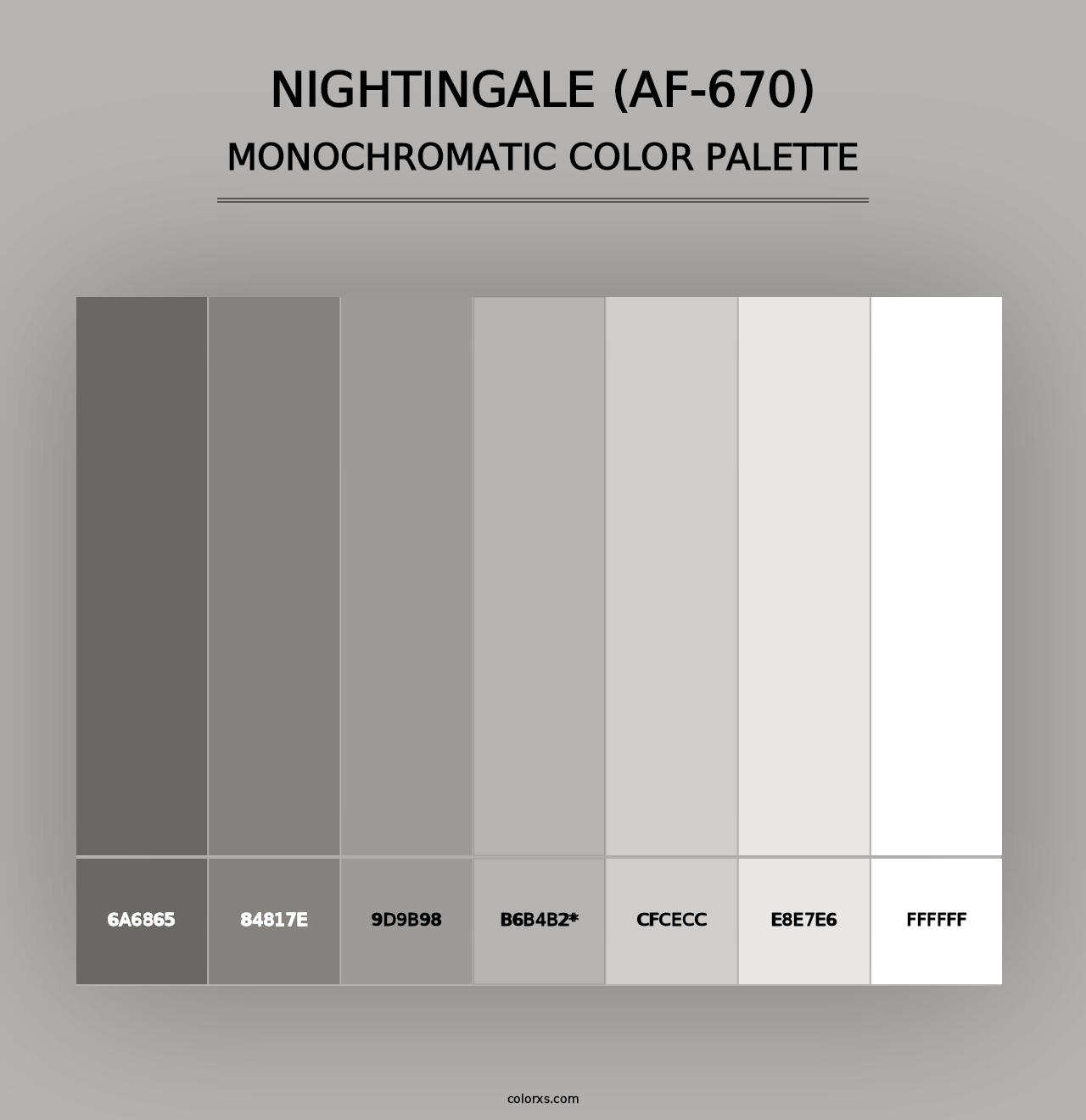 Nightingale (AF-670) - Monochromatic Color Palette