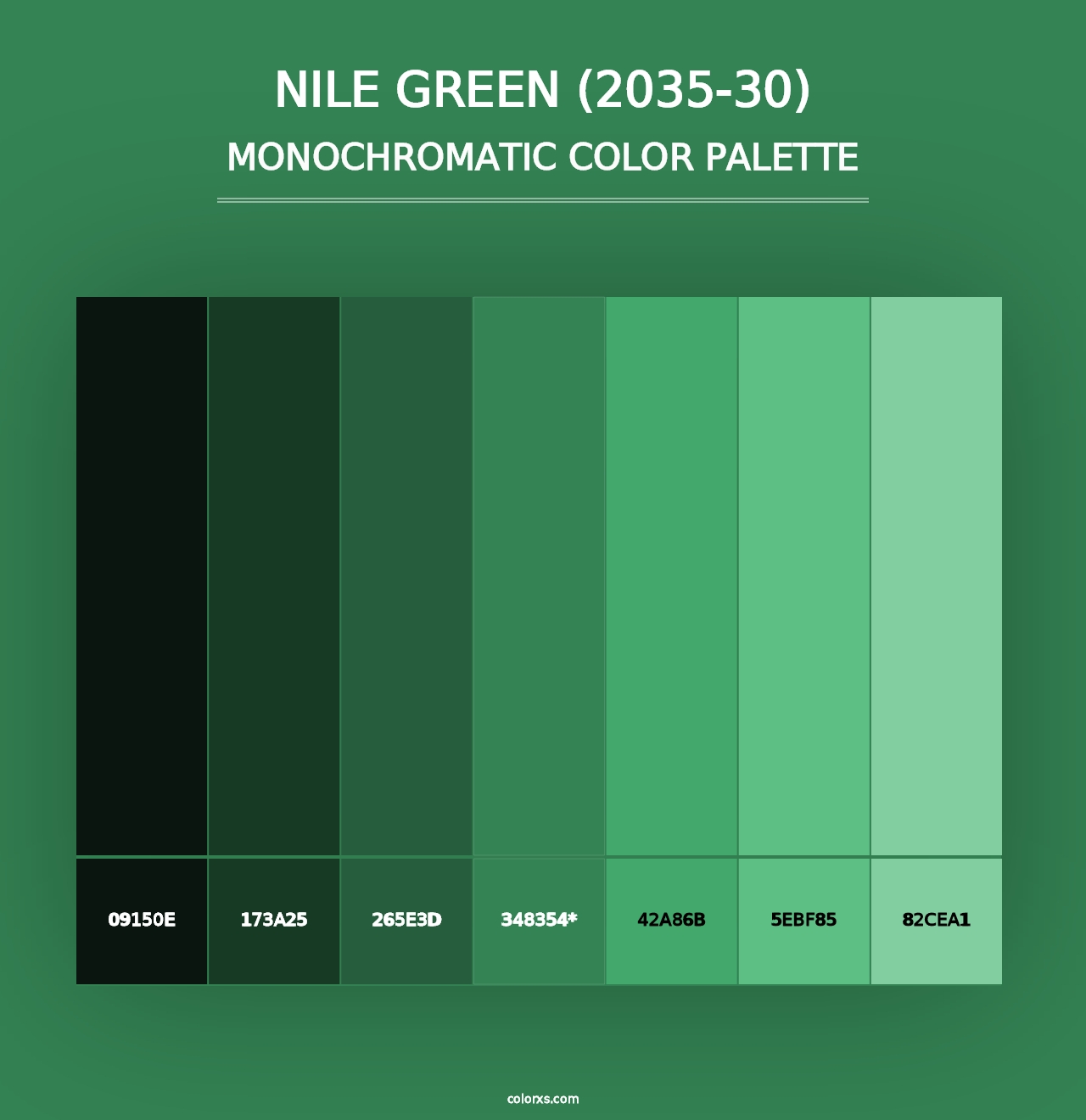 Nile Green (2035-30) - Monochromatic Color Palette